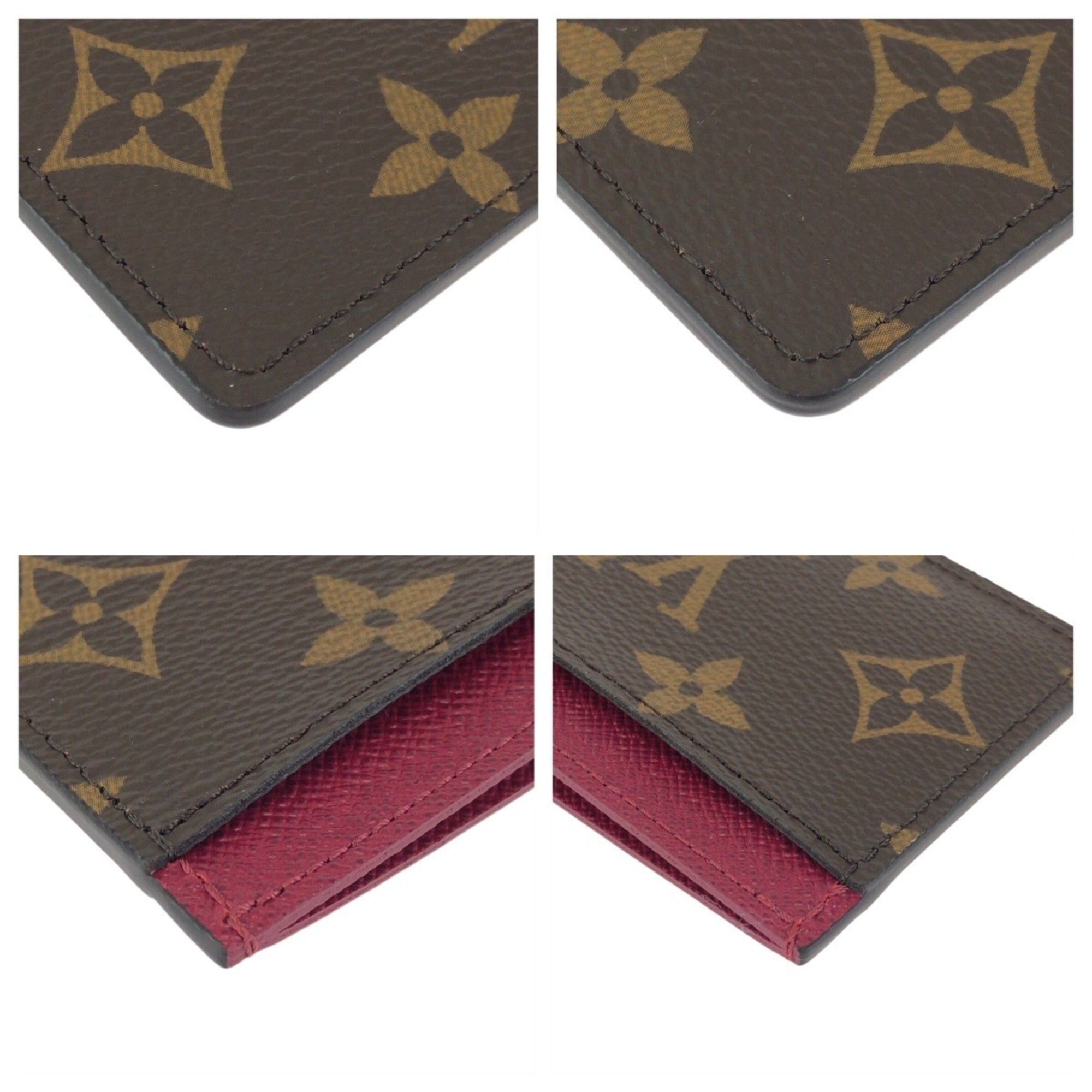 Louis Vuitton Louis Vuitton Monogram Brown Fuchsia M60703 Business Card Holder/Card Case Holder Pass Women's Size ONE SIZE - 4 Thumbnail