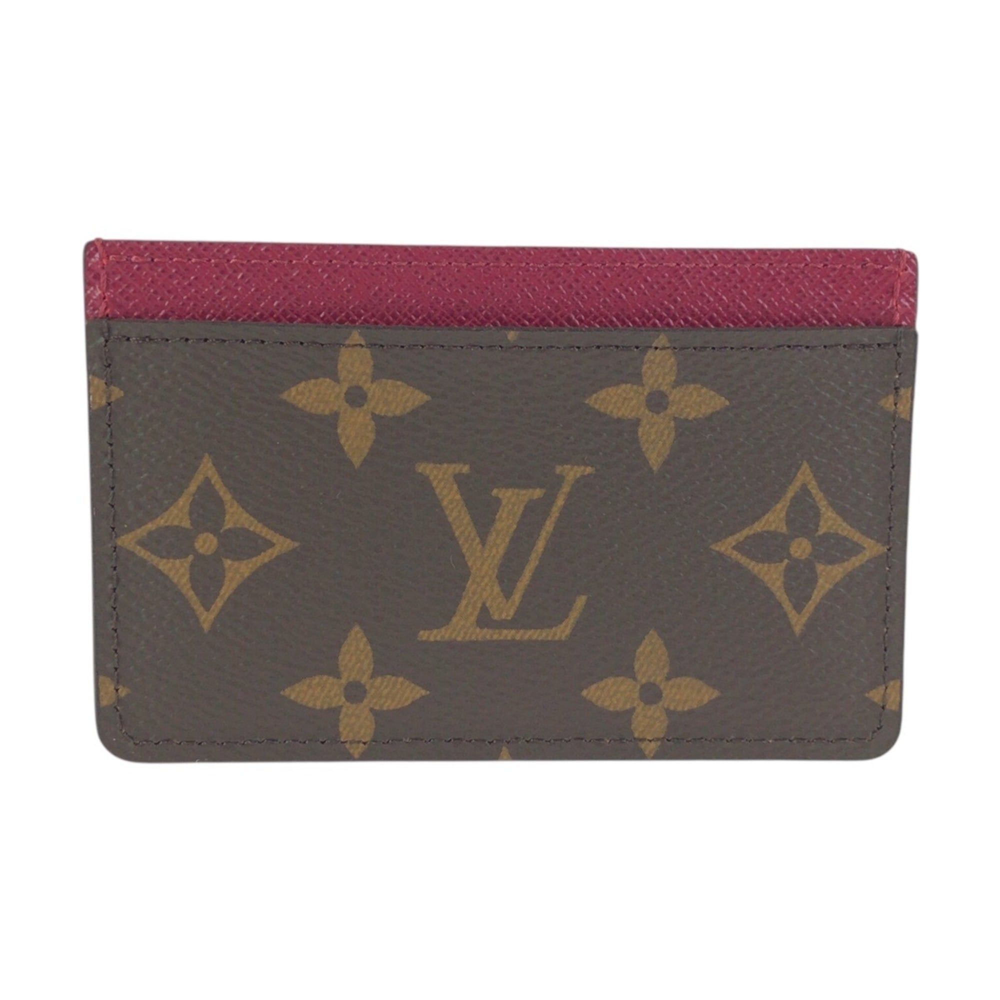 Louis Vuitton Louis Vuitton Monogram Brown Fuchsia M60703 Business Card Holder/Card Case Holder Pass Women's Size ONE SIZE - 2 Thumbnail