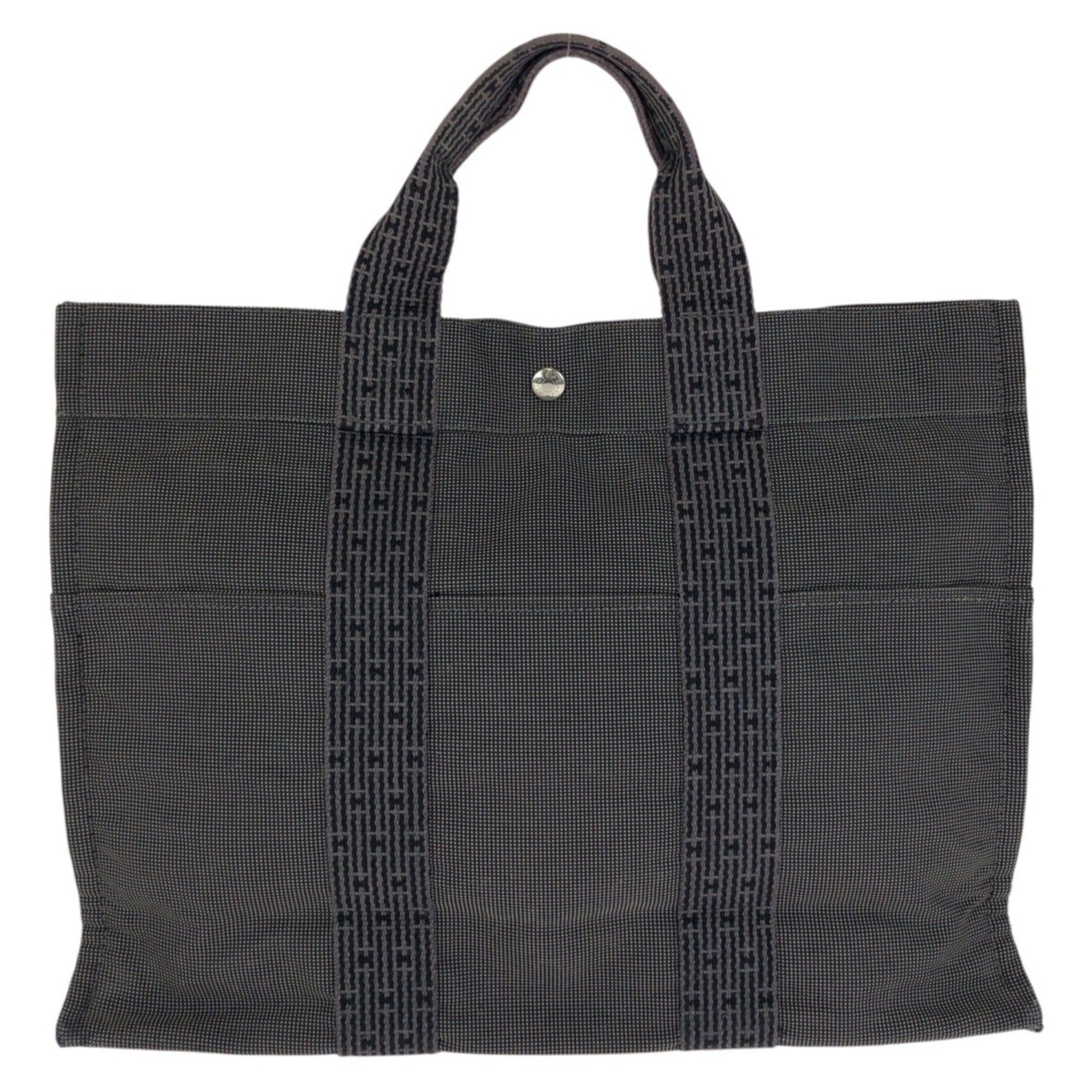 Hermes Hermes Herline MM Grey Silver Hardware Polyamide Polyester Tote Bag Handbag for Women Size ONE SIZE - 2 Thumbnail