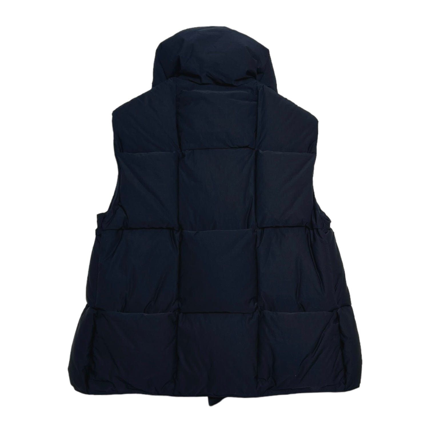 Bottega Veneta Oversized Intrecciato Quilted Padded Down Vest Midnight Nav Size US L / EU 52-54 / 3 - 2 Thumbnail