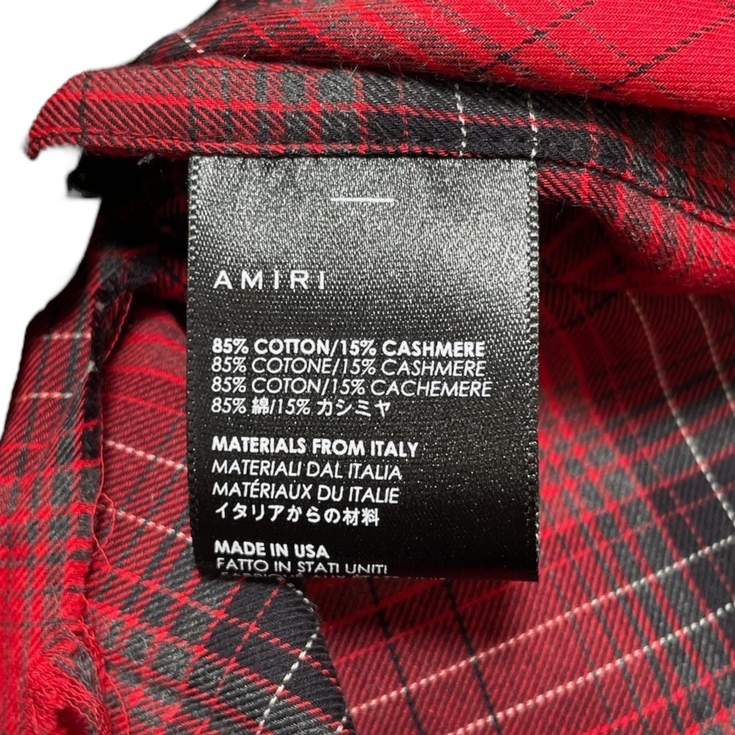 Amiri Amiri Core Checked Flannel Button Up Shirt Red Size US XS / EU 42 / 0 - 5 Thumbnail