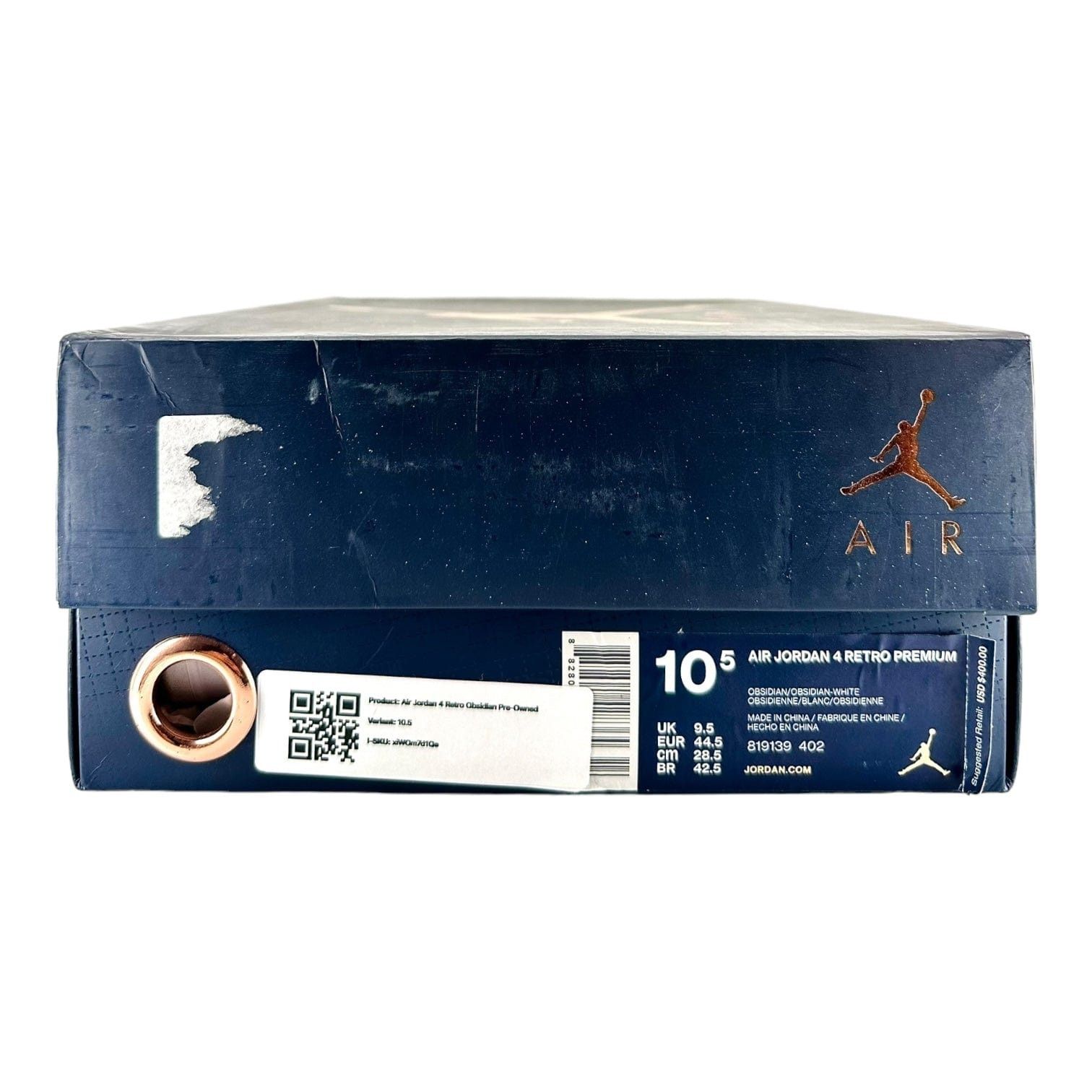 Nike 4 Retro Obsidian Size US 10.5 / EU 43-44 - 8 Thumbnail