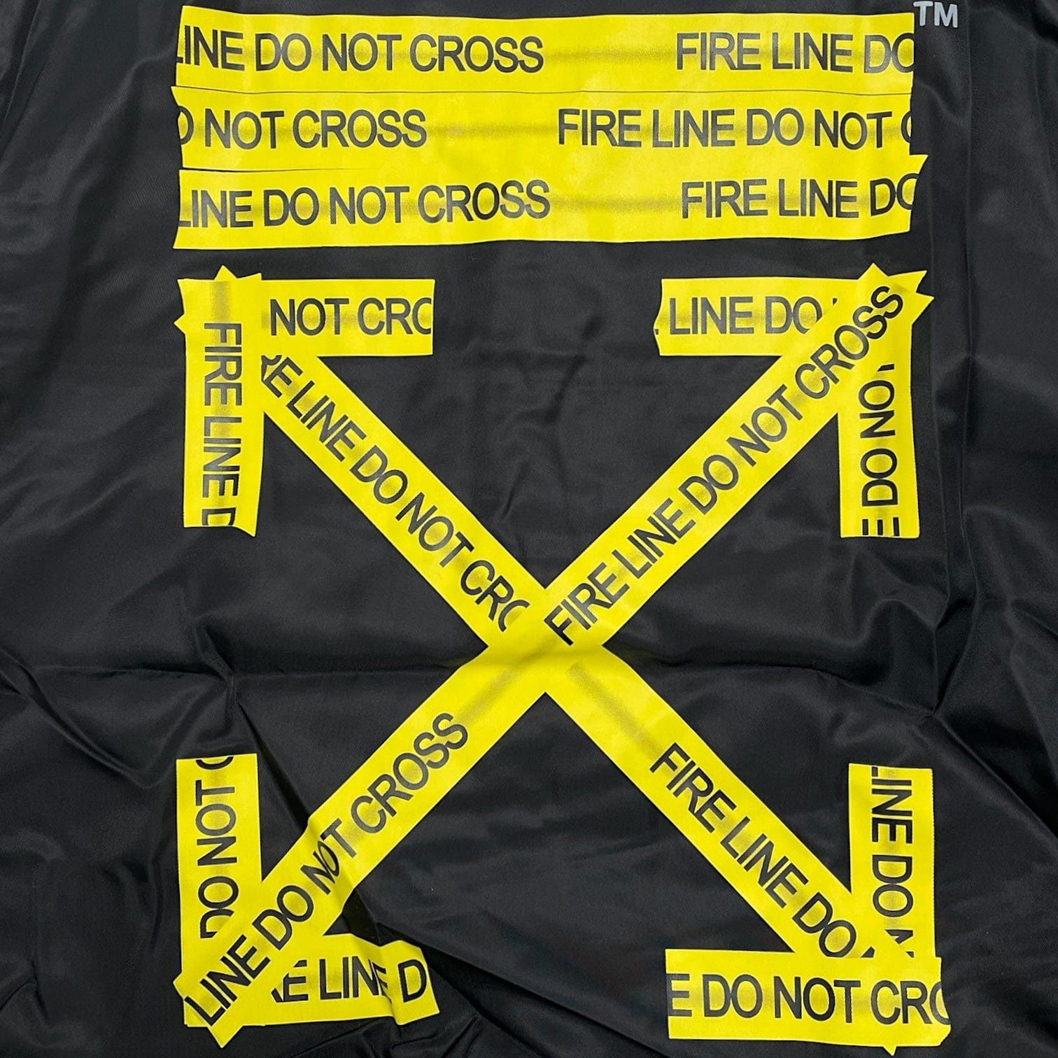 Off-White Fire Tape Bomber Jacket Black Yellow Size US XL / EU 56 / 4 - 3 Thumbnail