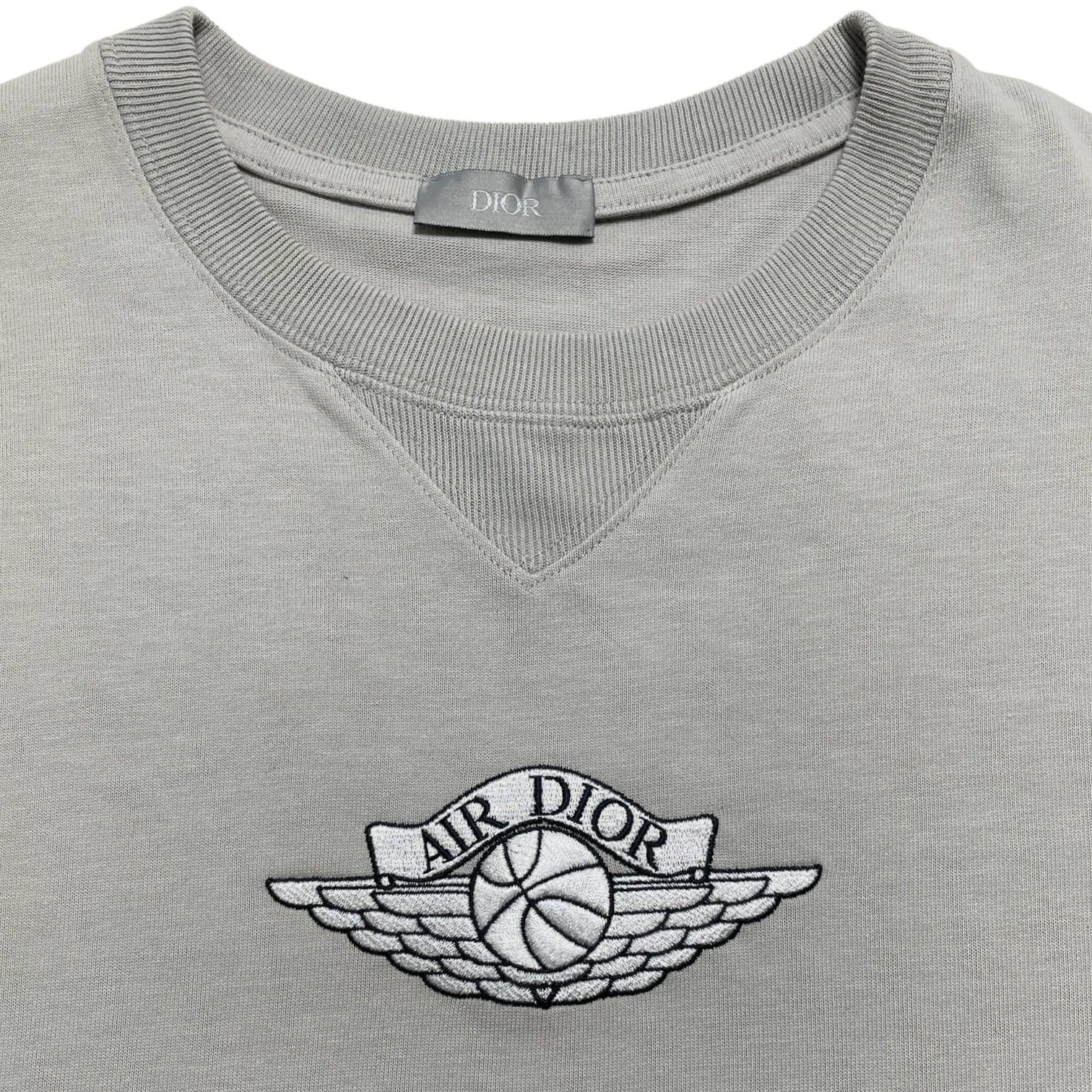 Dior Dior x Jordan Wings Short Sleeve Tee Shirt Grey Size US M / EU 48-50 / 2 - 3 Thumbnail