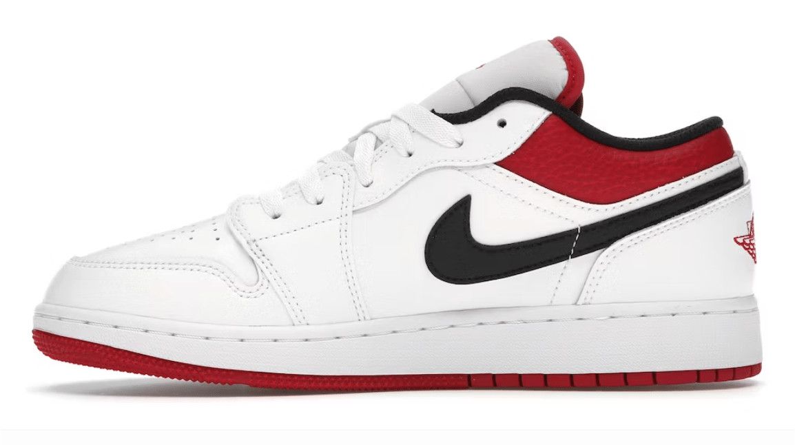 Nike 1 Low White Gym Red (GS) Size US 6.5 / EU 39-40 - 3 Thumbnail