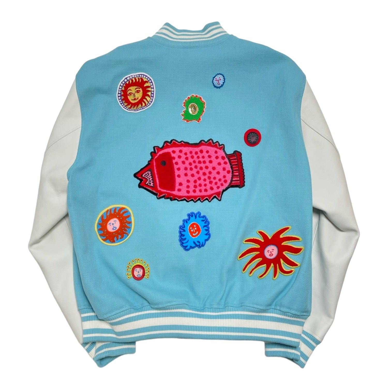 Louis Vuitton LV x YK Embroidered Faces Varsity Jacket Blue Size US XXL / EU 58 / 5 - 2 Thumbnail