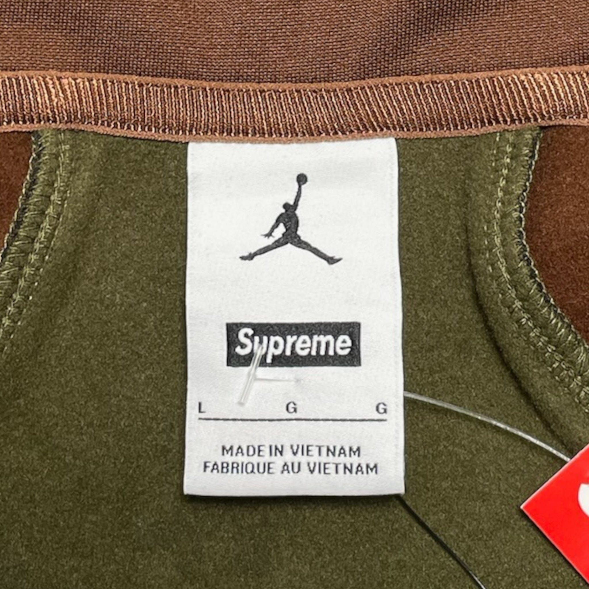 Nike Supreme Jordan Tricot Track Jacket Olive Size US L / EU 52-54 / 3 - 4 Thumbnail