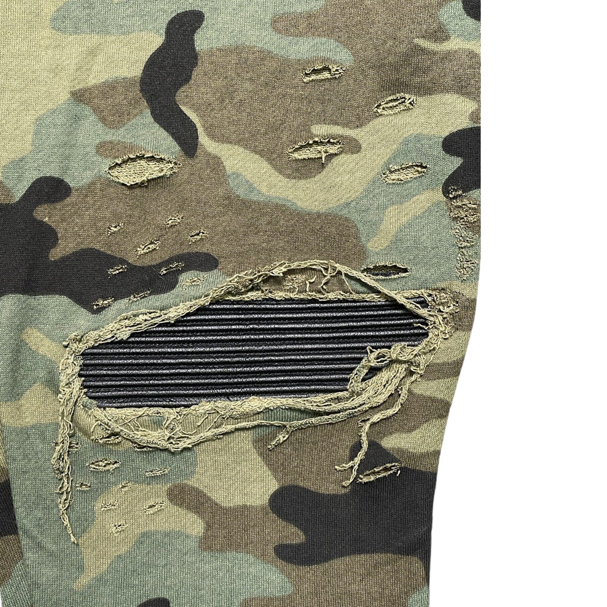 Amiri Amiri MX1 Leather Patch Sweatpants Camo Size US 33 - 3 Thumbnail