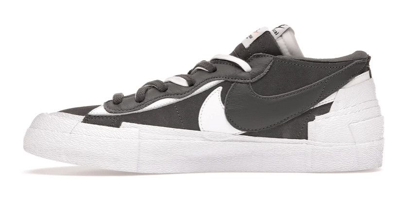 Nike Blazer Low sacai Iron Grey Size US 5 / EU 37 - 2 Thumbnail