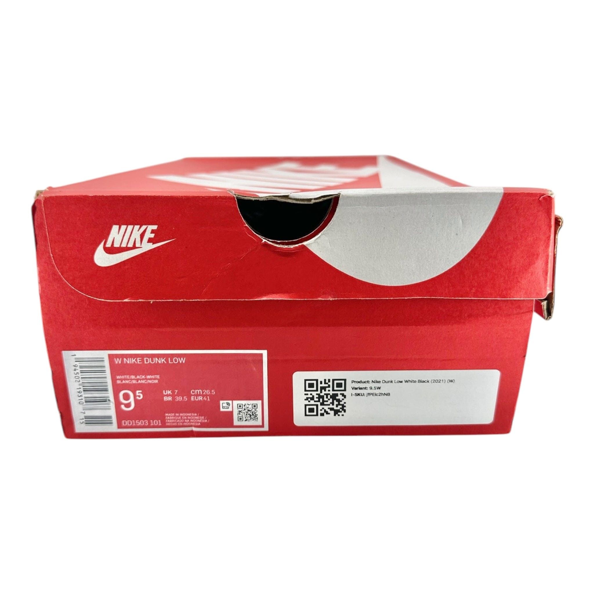 Nike Dunk Low White Black (2021) (W) Size US 5.5 / IT 35.5 - 8 Thumbnail