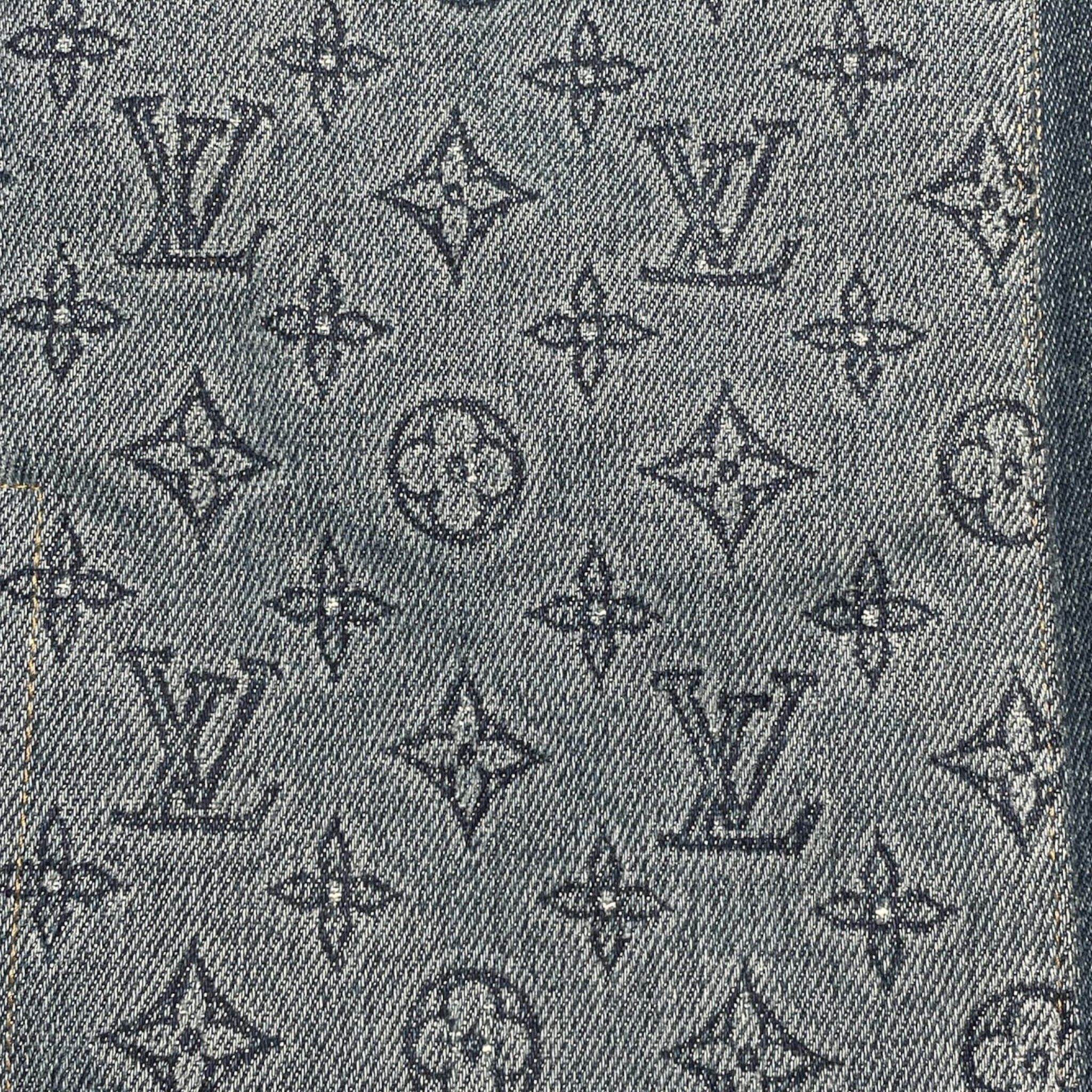 Louis Vuitton Monogram Padded Denim Jacket Indigo Size US L / EU 52-54 / 3 - 3 Thumbnail
