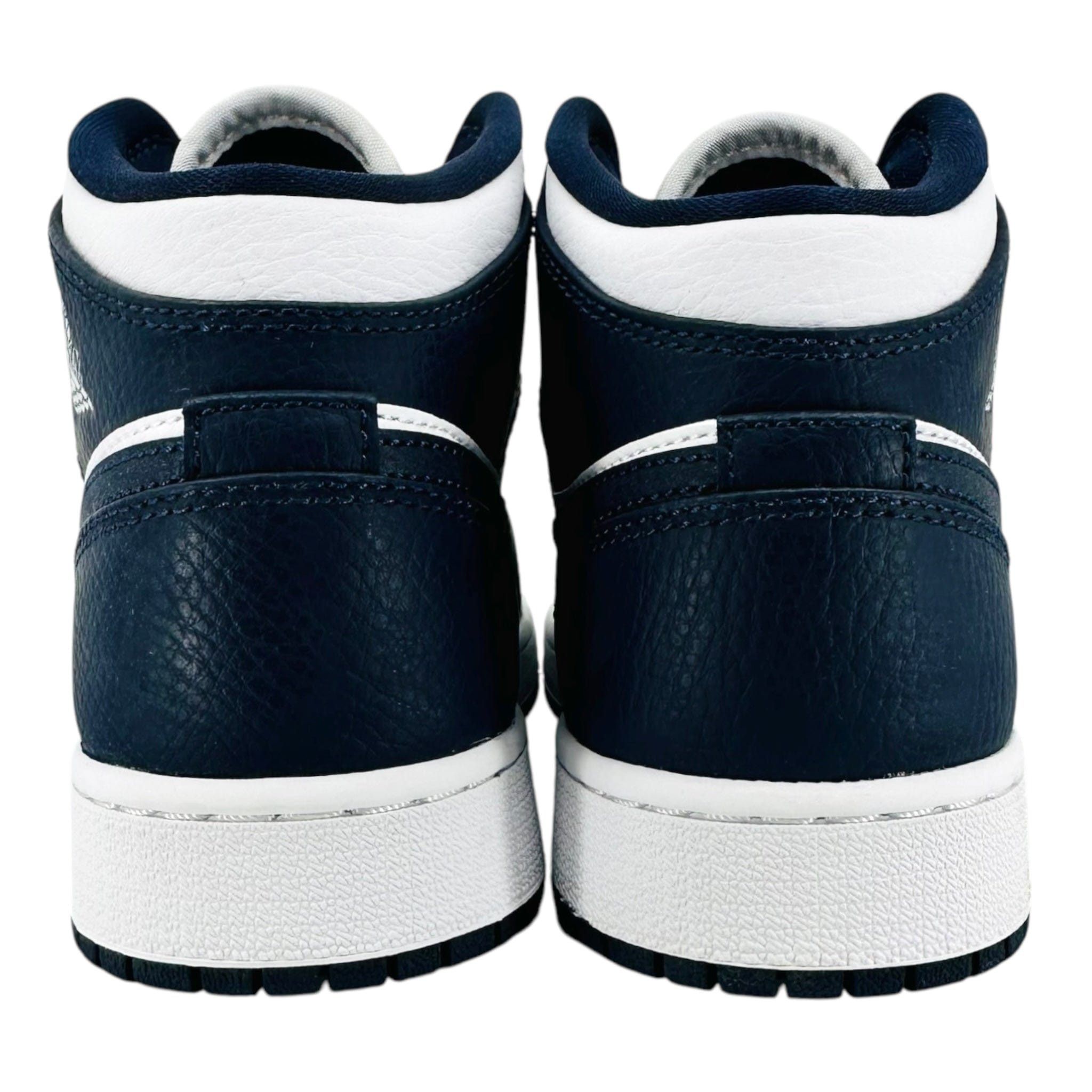 Nike 1 Mid White Metallic Gold Obsidian (GS) Size US 5 / EU 37 - 6 Thumbnail