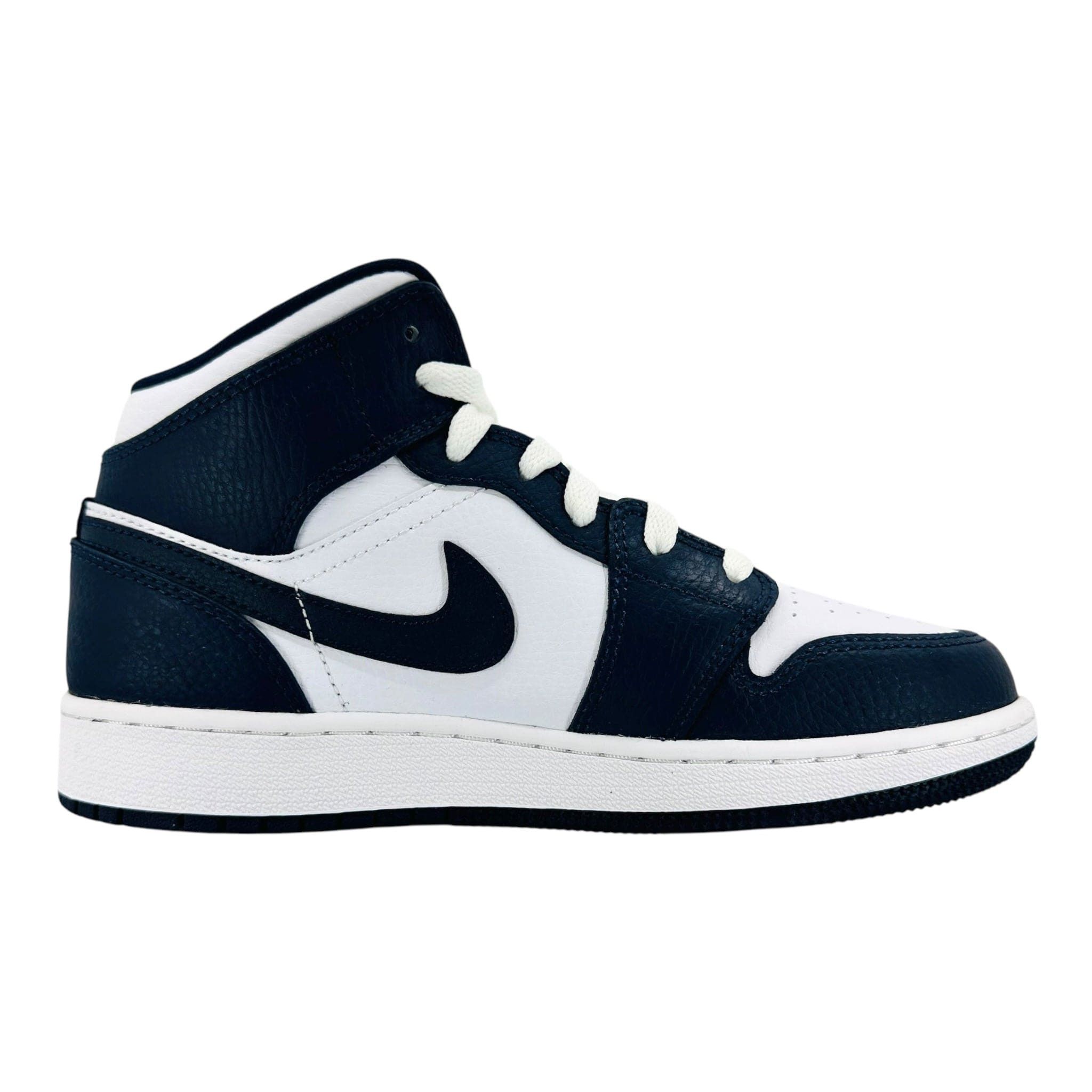 Nike 1 Mid White Metallic Gold Obsidian (GS) Size US 5 / EU 37 - 4 Thumbnail