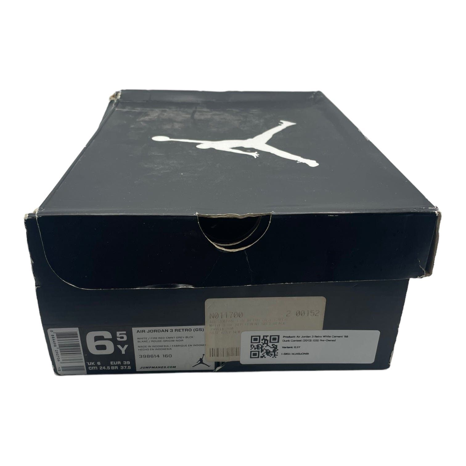 Nike 3 Retro White Cement '88 Dunk Contest (2013) (GS) Size US 6.5 / EU 39-40 - 8 Thumbnail