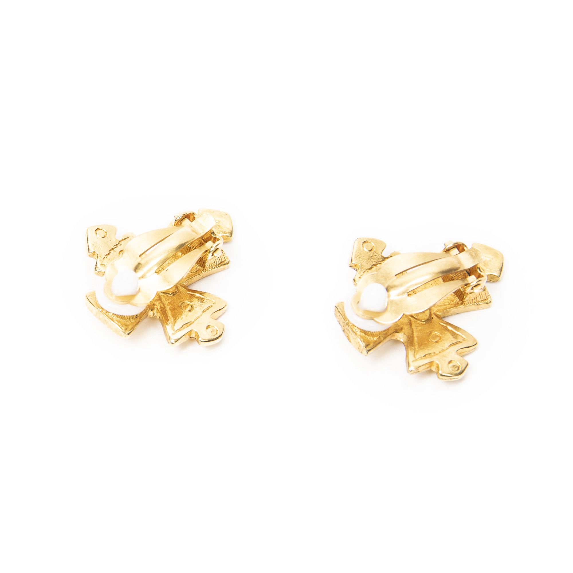 Chanel CC Cross Clip On Earrings Size ONE SIZE - 2 Thumbnail