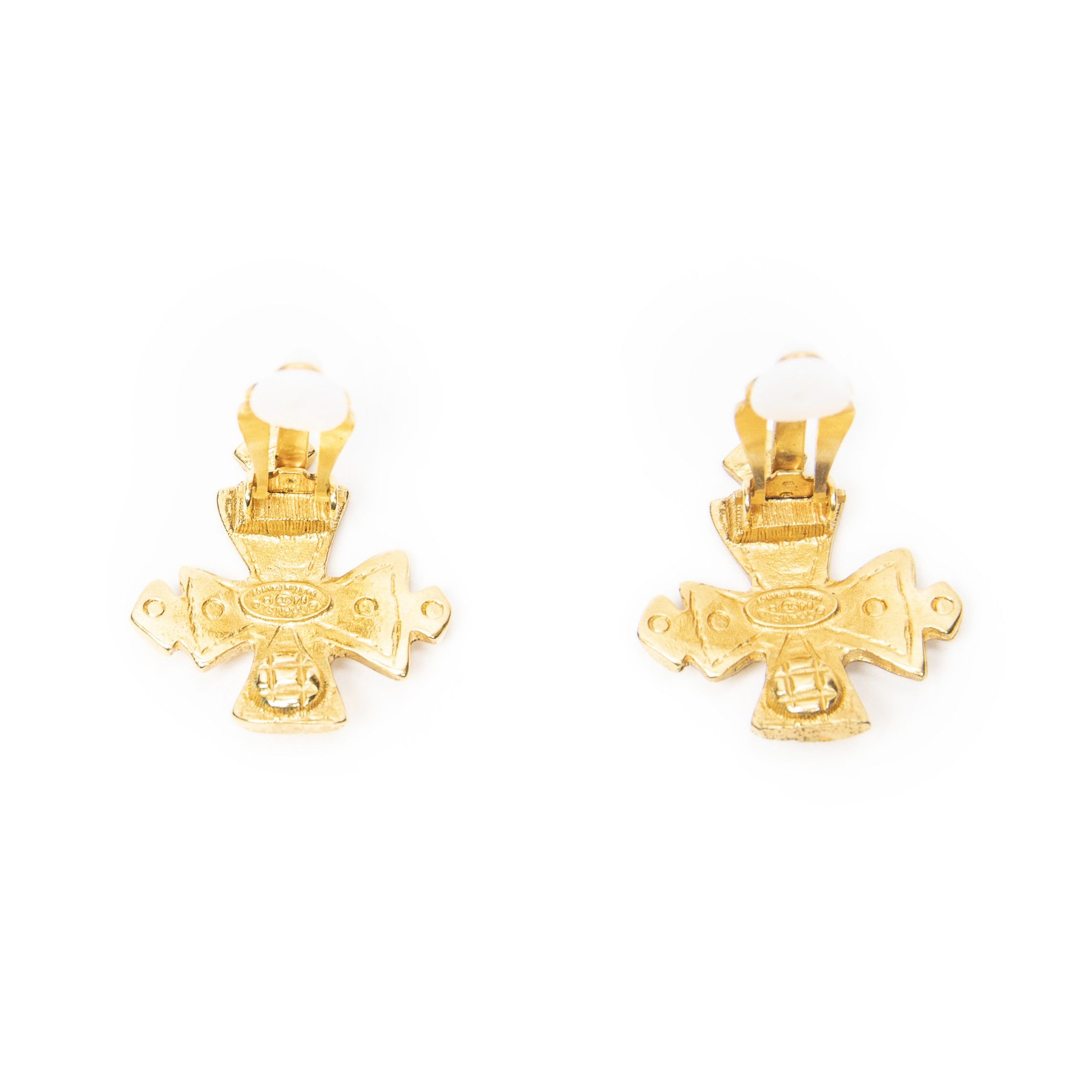 Chanel CC Cross Clip On Earrings Size ONE SIZE - 3 Thumbnail