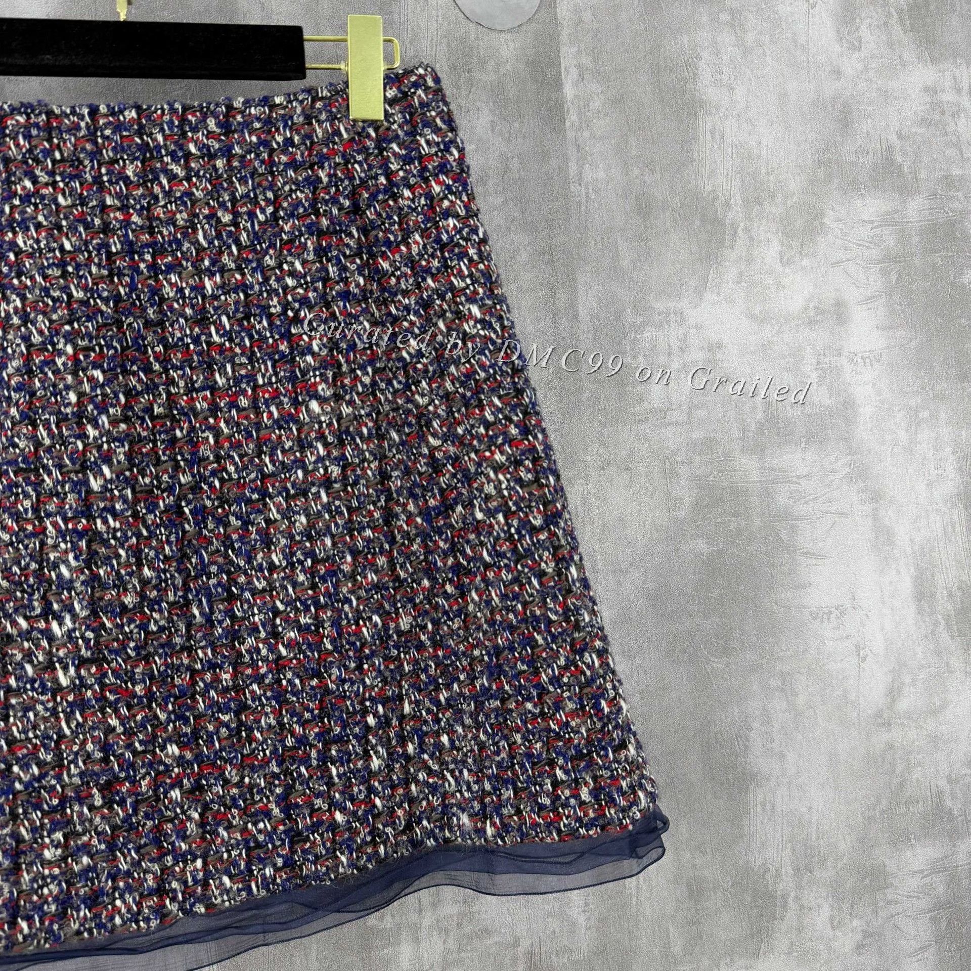 Dior Dior Tweed A-line Short Skirt Size 38" / US 16 / IT 52 - 2 Thumbnail