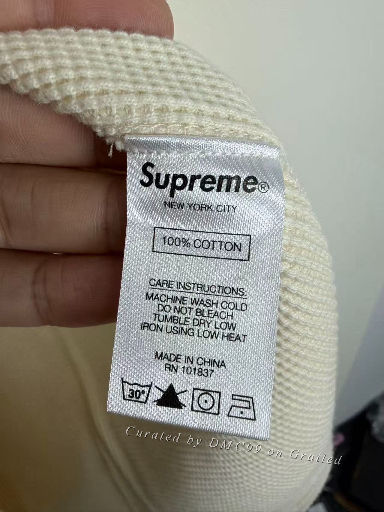 Supreme Supreme Waffle Slogan Long Sleeve Sweatshirt Size US L / EU 52-54 / 3 - 5 Thumbnail