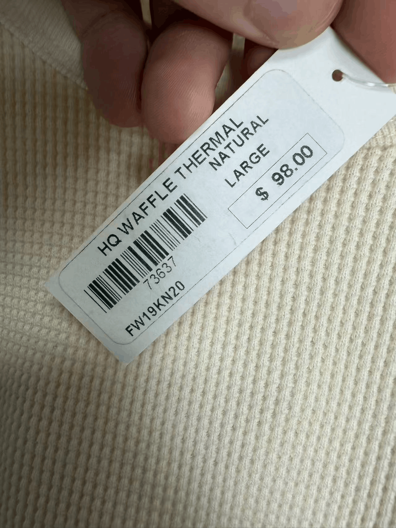 Supreme Supreme Waffle Slogan Long Sleeve Sweatshirt Size US L / EU 52-54 / 3 - 3 Thumbnail