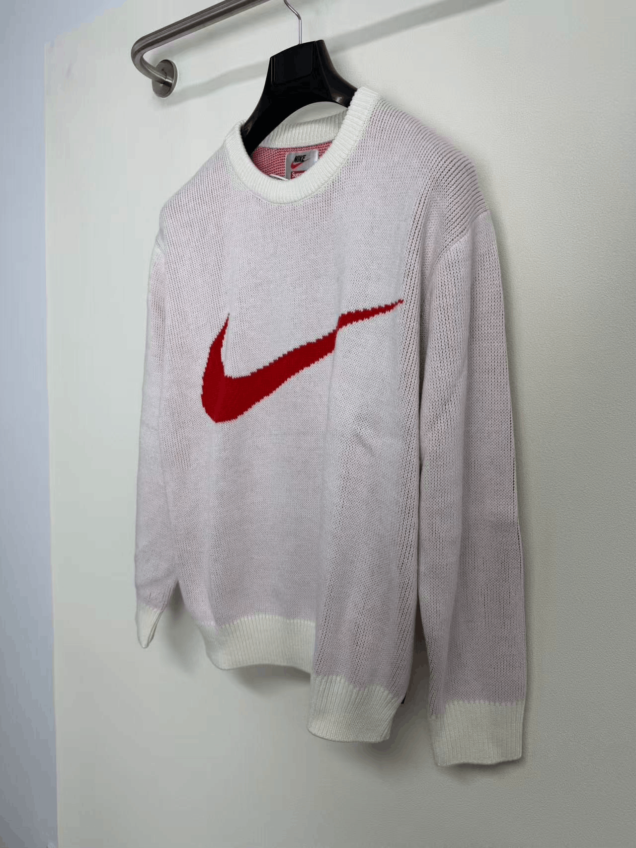 Supreme Supreme Nike Swoosh Knit Sweater Size US L / EU 52-54 / 3 - 6 Thumbnail