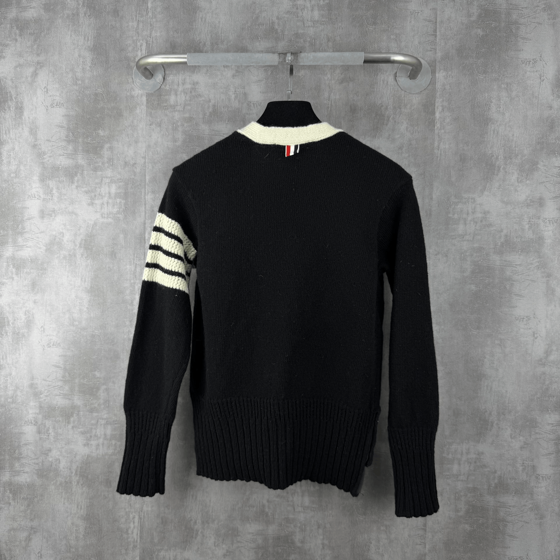 Thom Browne Thom Browne Black White Wool Cardigan Size XS / US 0-2 / IT 36-38 - 3 Thumbnail