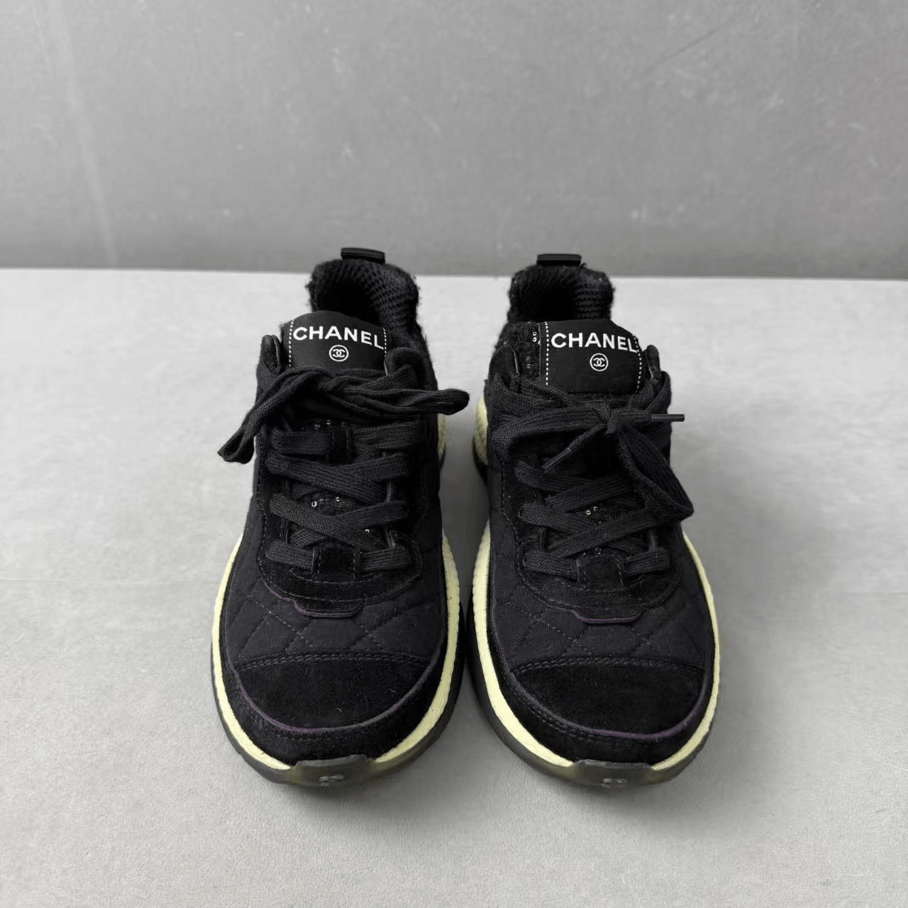 Chanel Chanel Quilted Suede Sneakers Size US 5 / IT 35 - 2 Thumbnail