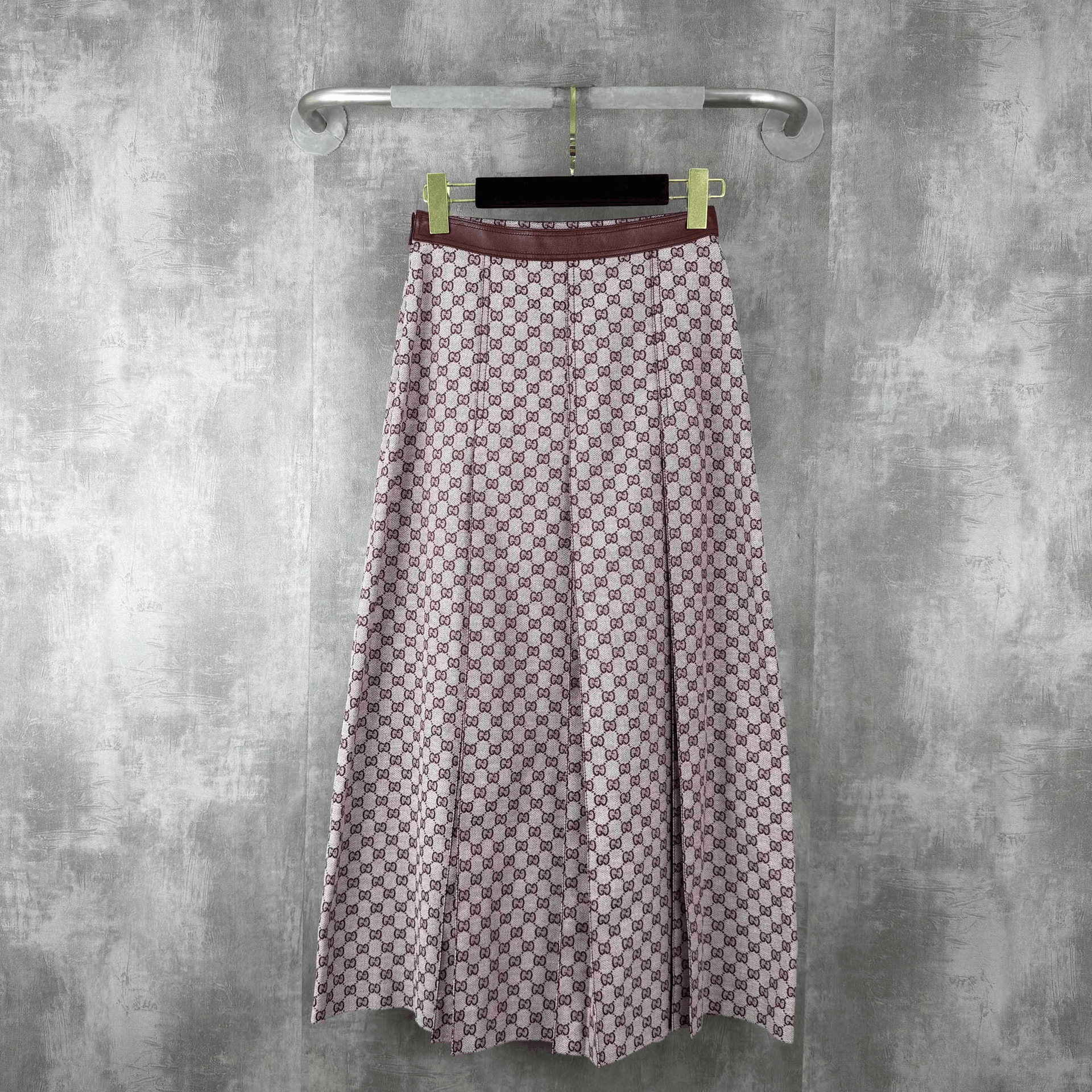 Gucci Gucci Double G Jacquard Pleated Skirt Size 36" / US 14 / IT 50 - 3 Thumbnail
