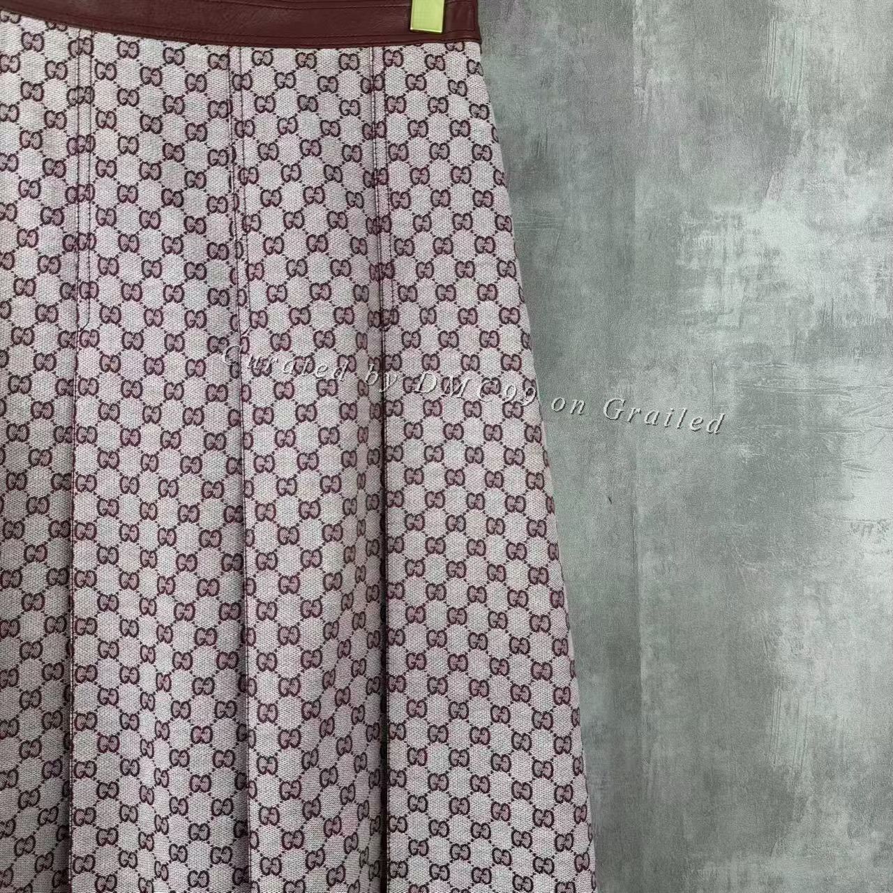 Gucci Gucci Double G Jacquard Pleated Skirt Size 36" / US 14 / IT 50 - 2 Thumbnail