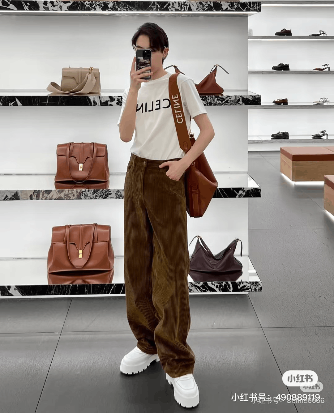 Celine Celine Brown Corduroy Wide-Leg Pants 26 Size 26" / US 2 / IT 38 - 3 Thumbnail