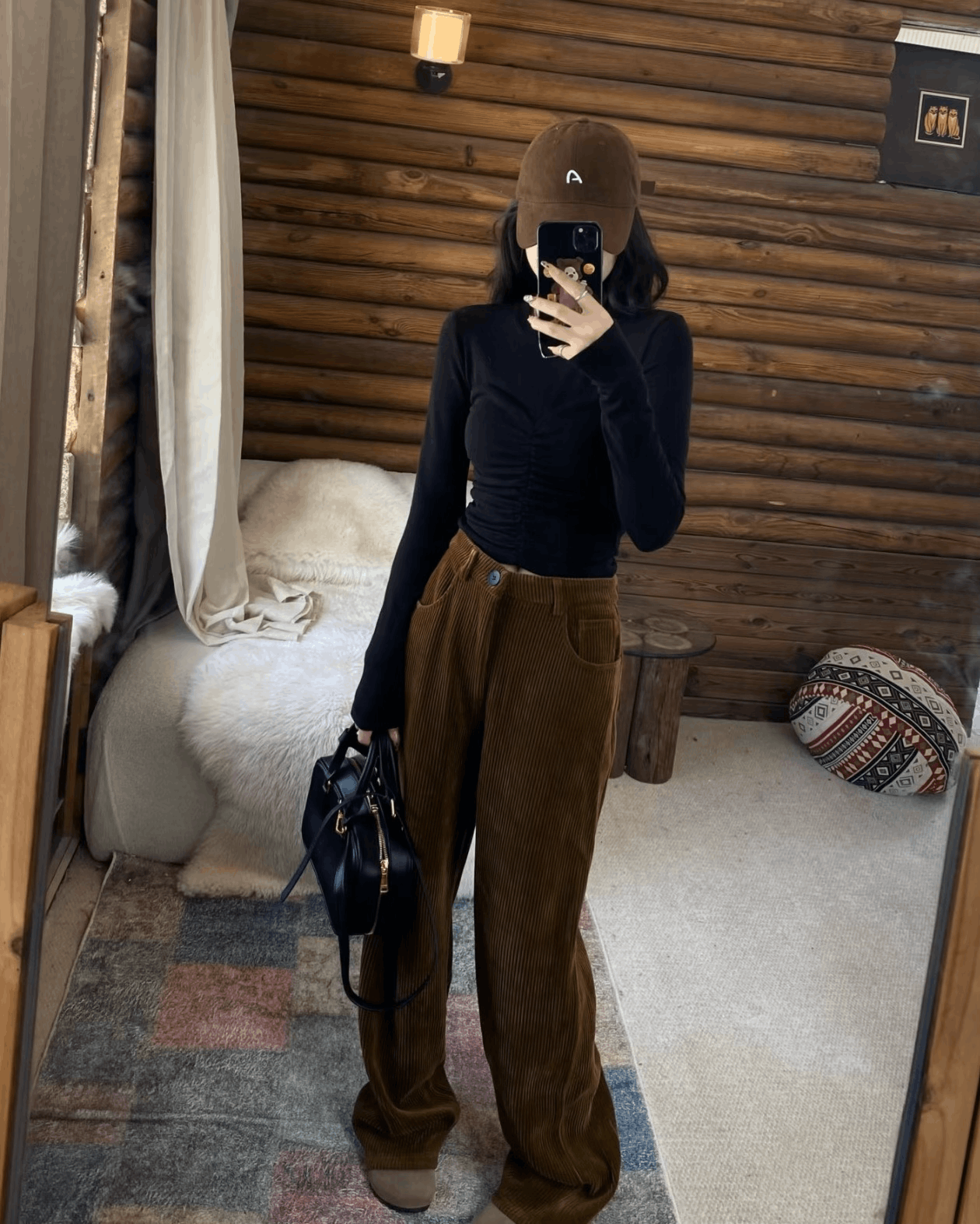 Celine Celine Brown Corduroy Wide-Leg Pants 26 Size 26" / US 2 / IT 38 - 4 Thumbnail