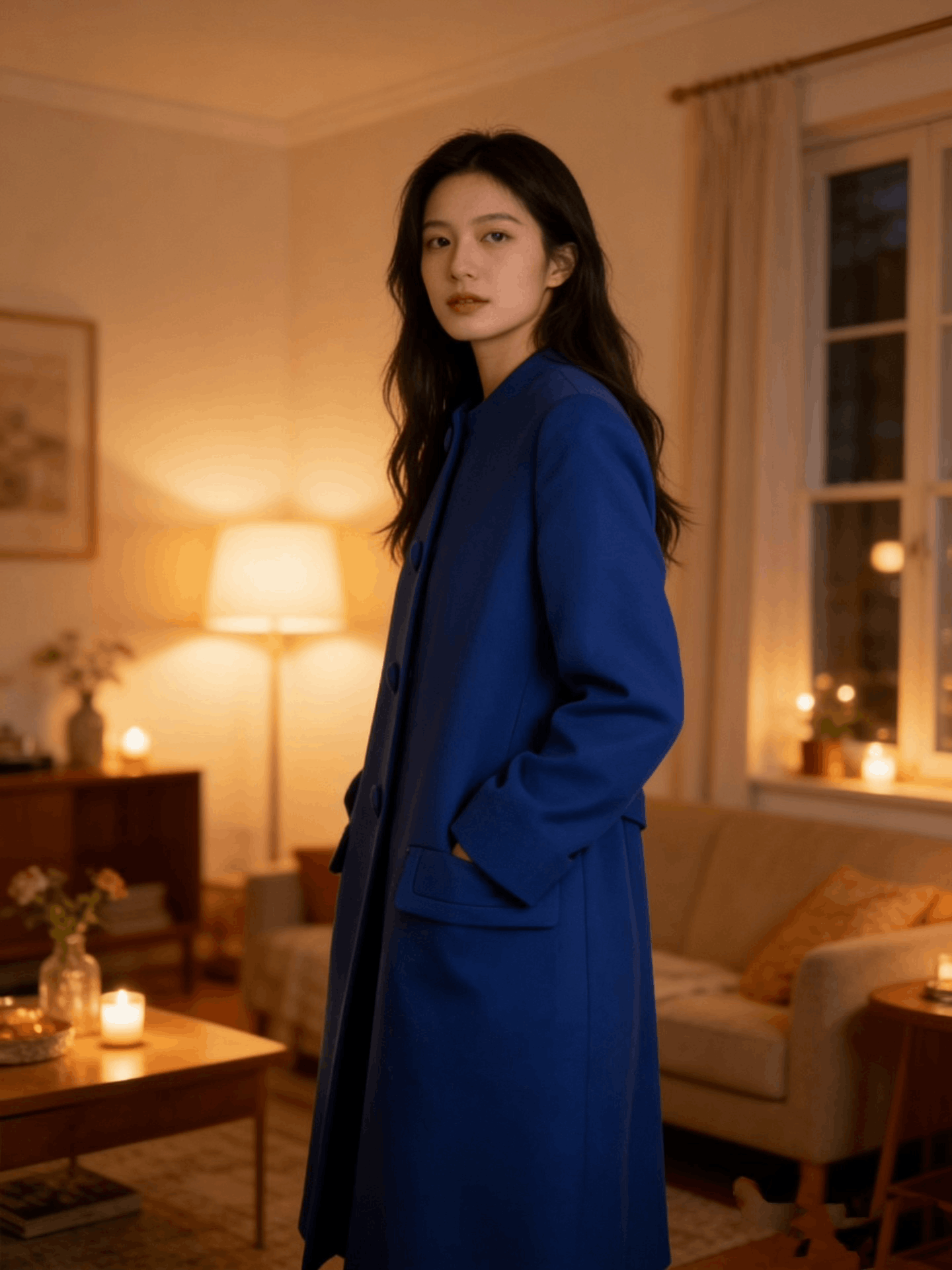 Miu Miu Miumiu Blue Wool Coat with Silk Lining Size M / US 6-8 / IT 42-44 - 2 Thumbnail