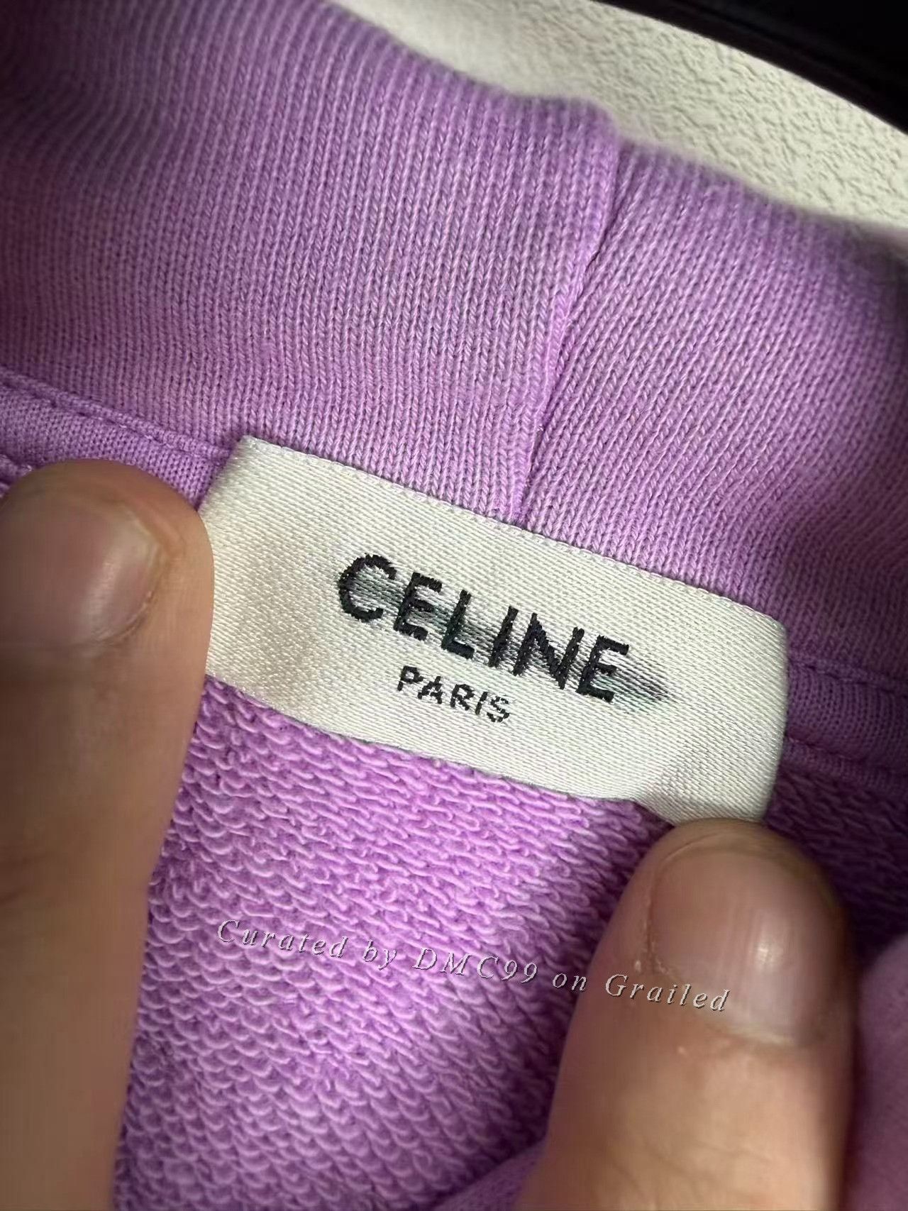 Celine Celine Purple Logo Hoodie Size XXS / US 00 / IT 34 - 3 Thumbnail