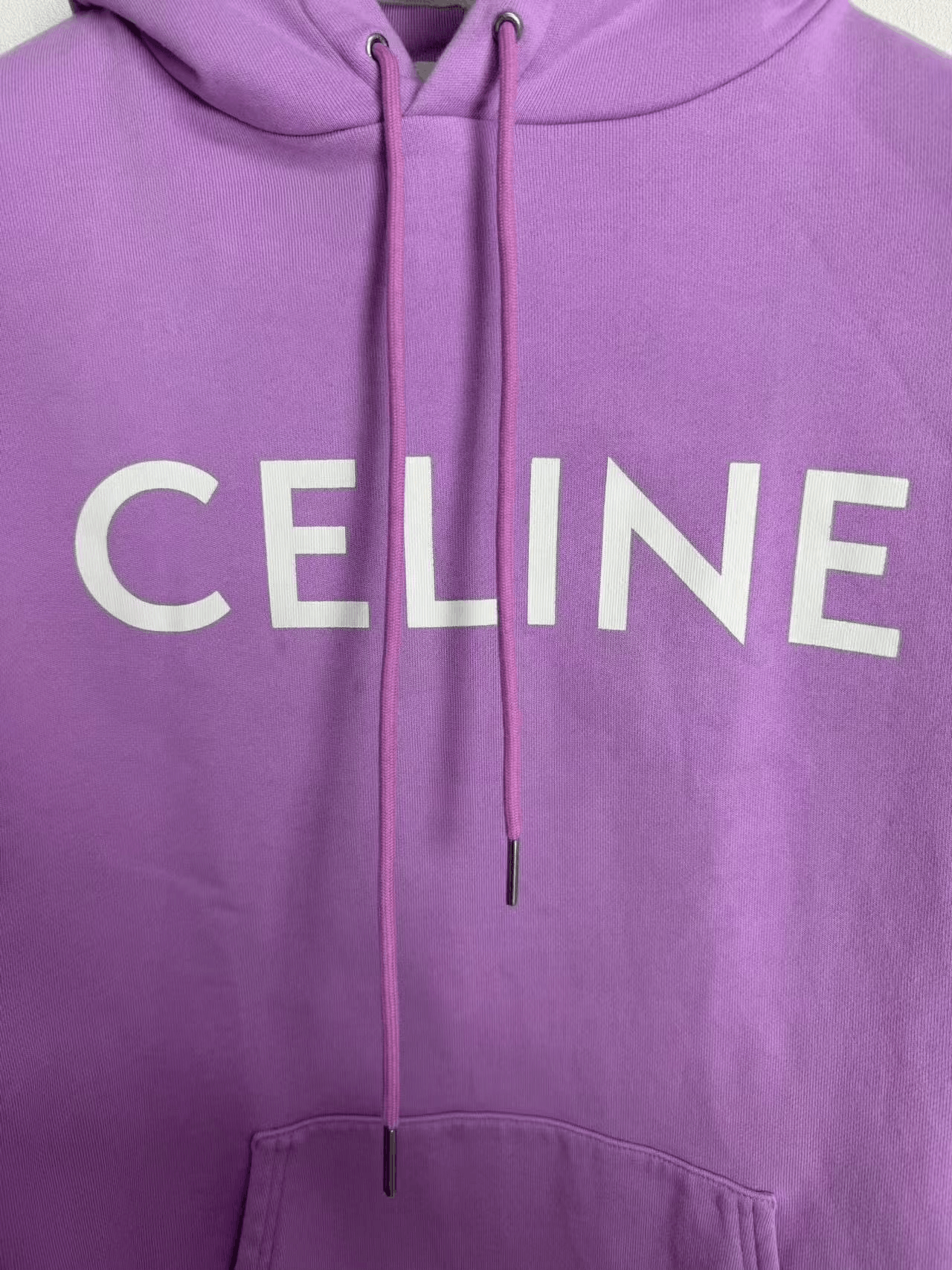 Celine Celine Purple Logo Hoodie Size XXS / US 00 / IT 34 - 2 Thumbnail