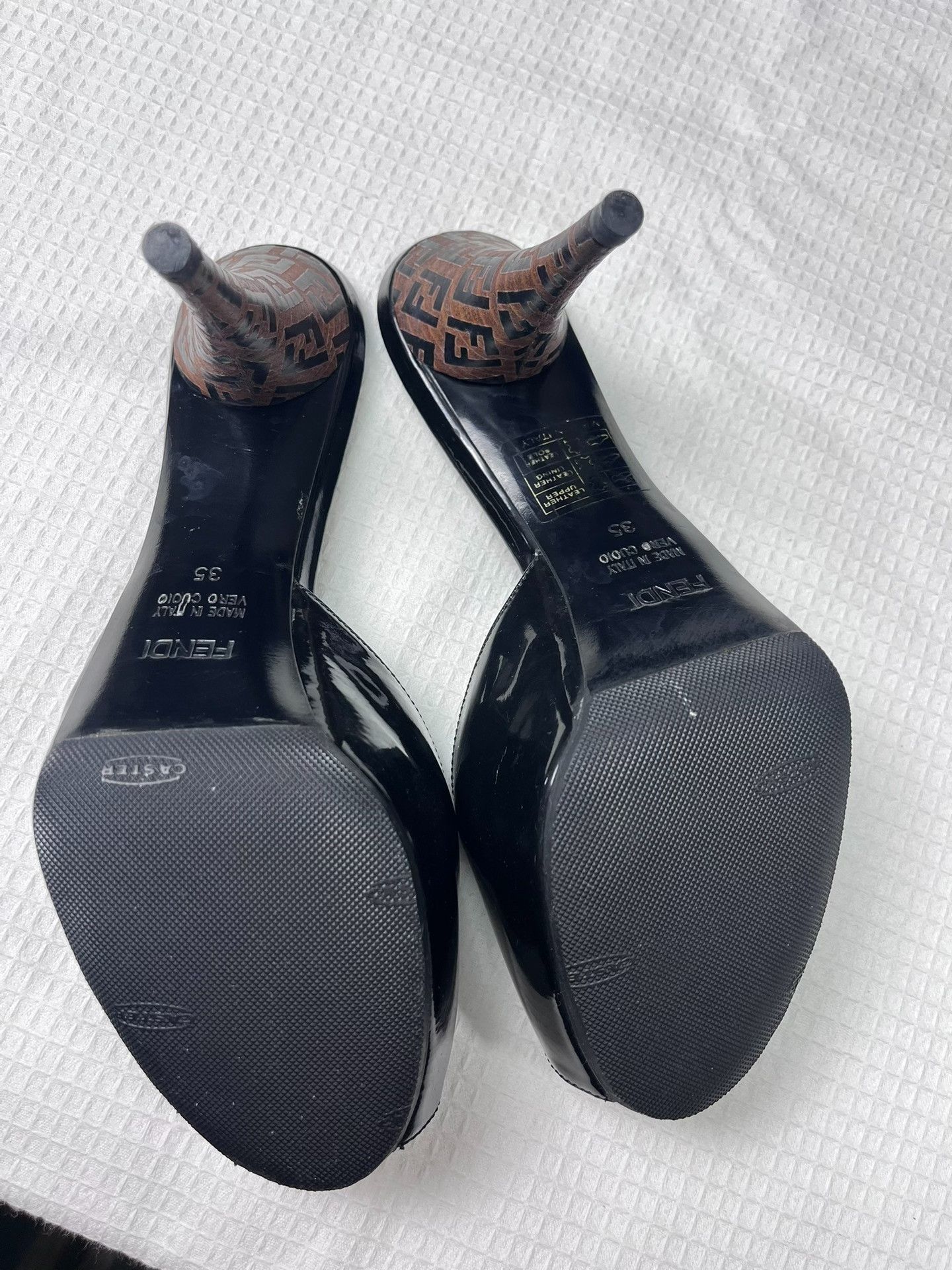 Fendi Fendi Black Peep-Toe High Heels 35 Size US 4 / IT 34 - 6 Thumbnail
