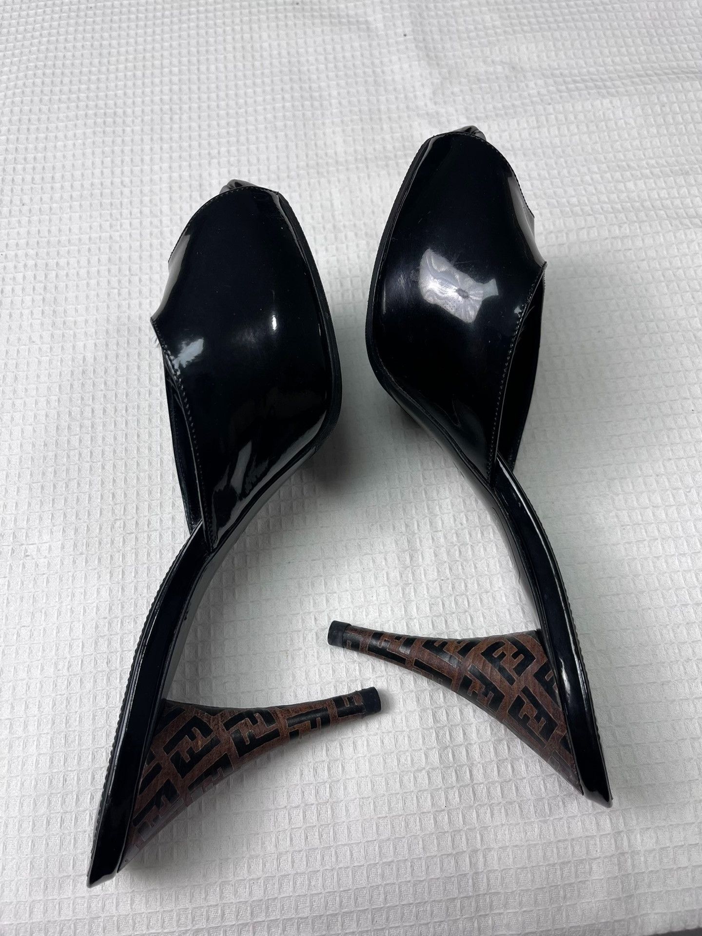 Fendi Fendi Black Peep-Toe High Heels 35 Size US 4 / IT 34 - 5 Thumbnail