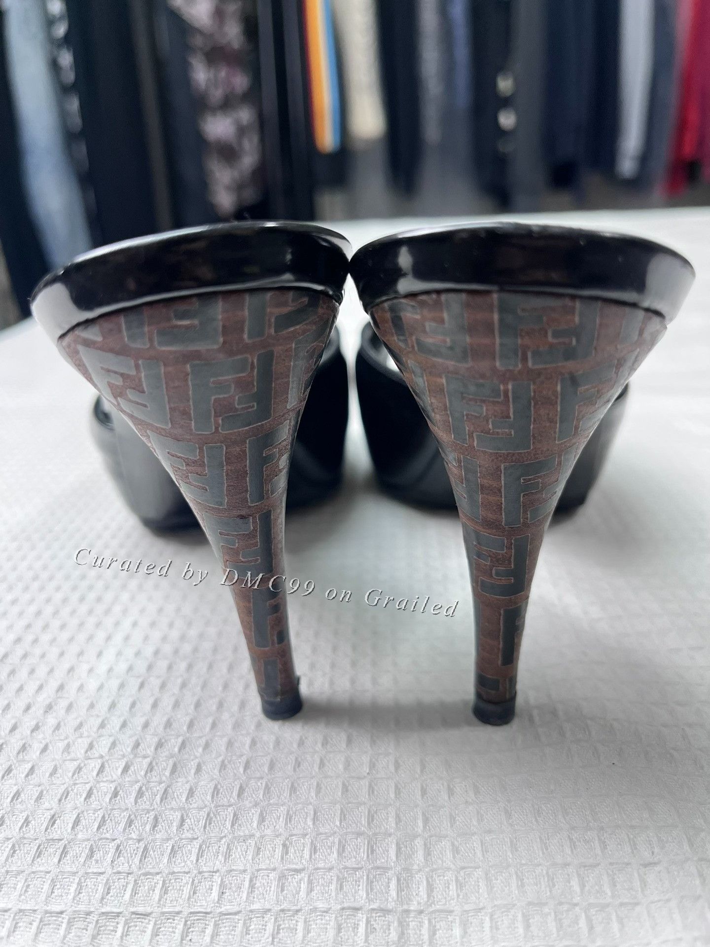 Fendi Fendi Black Peep-Toe High Heels 35 Size US 4 / IT 34 - 7 Thumbnail