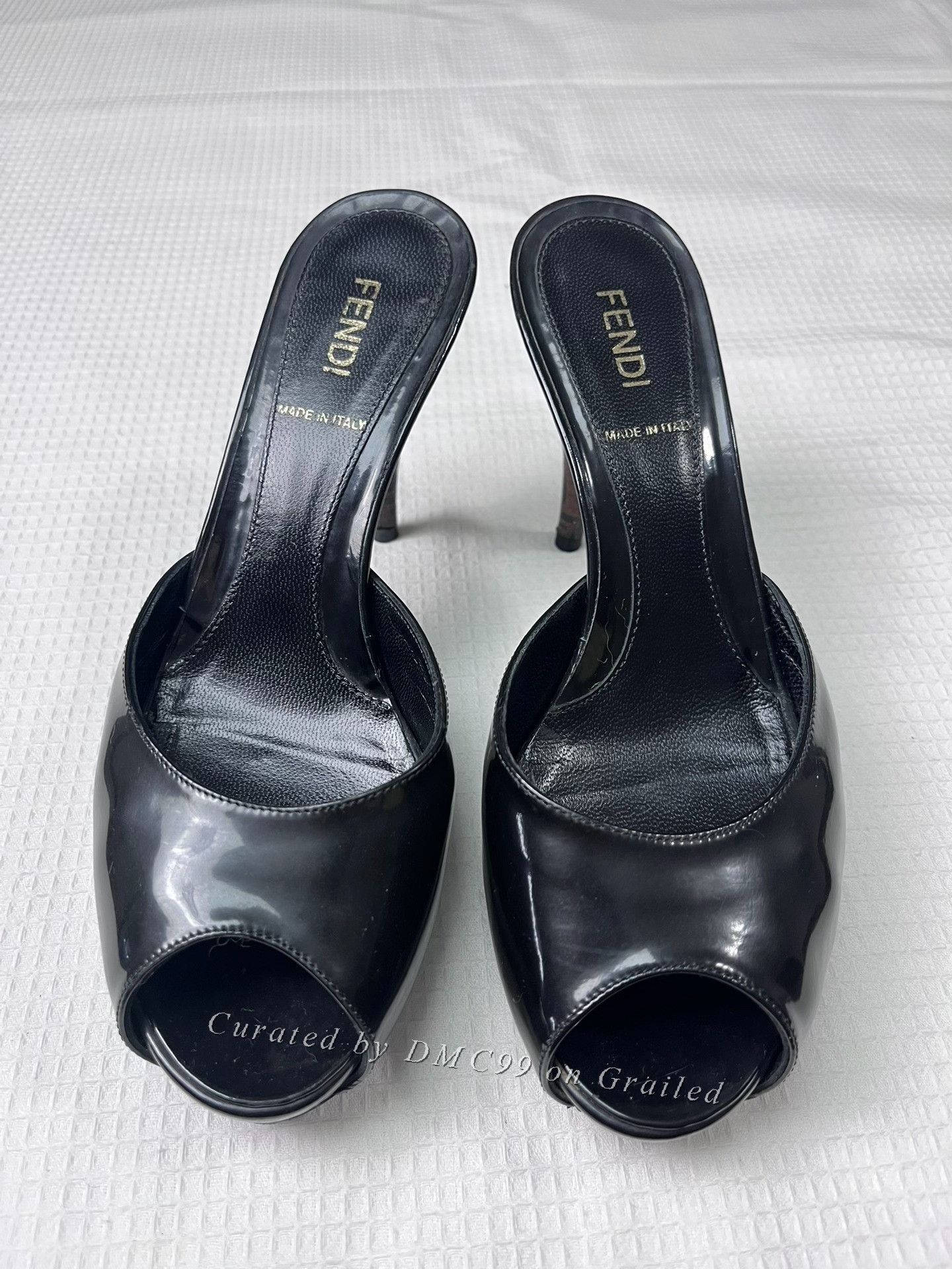 Fendi Fendi Black Peep-Toe High Heels 35 Size US 4 / IT 34 - 3 Thumbnail