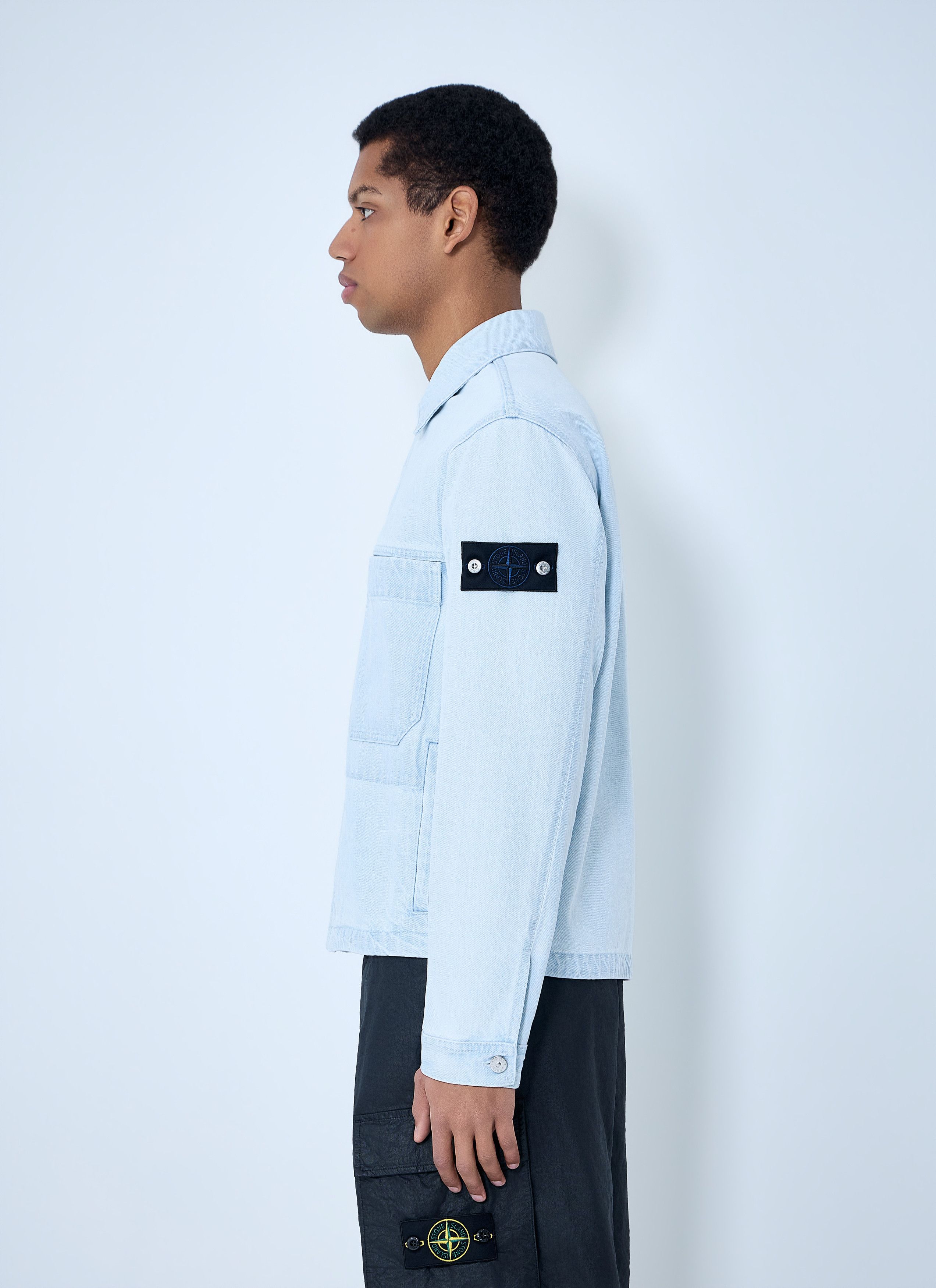 Stone Island Denim Biker Jacket Size US M / EU 48-50 / 2 - 3 Thumbnail
