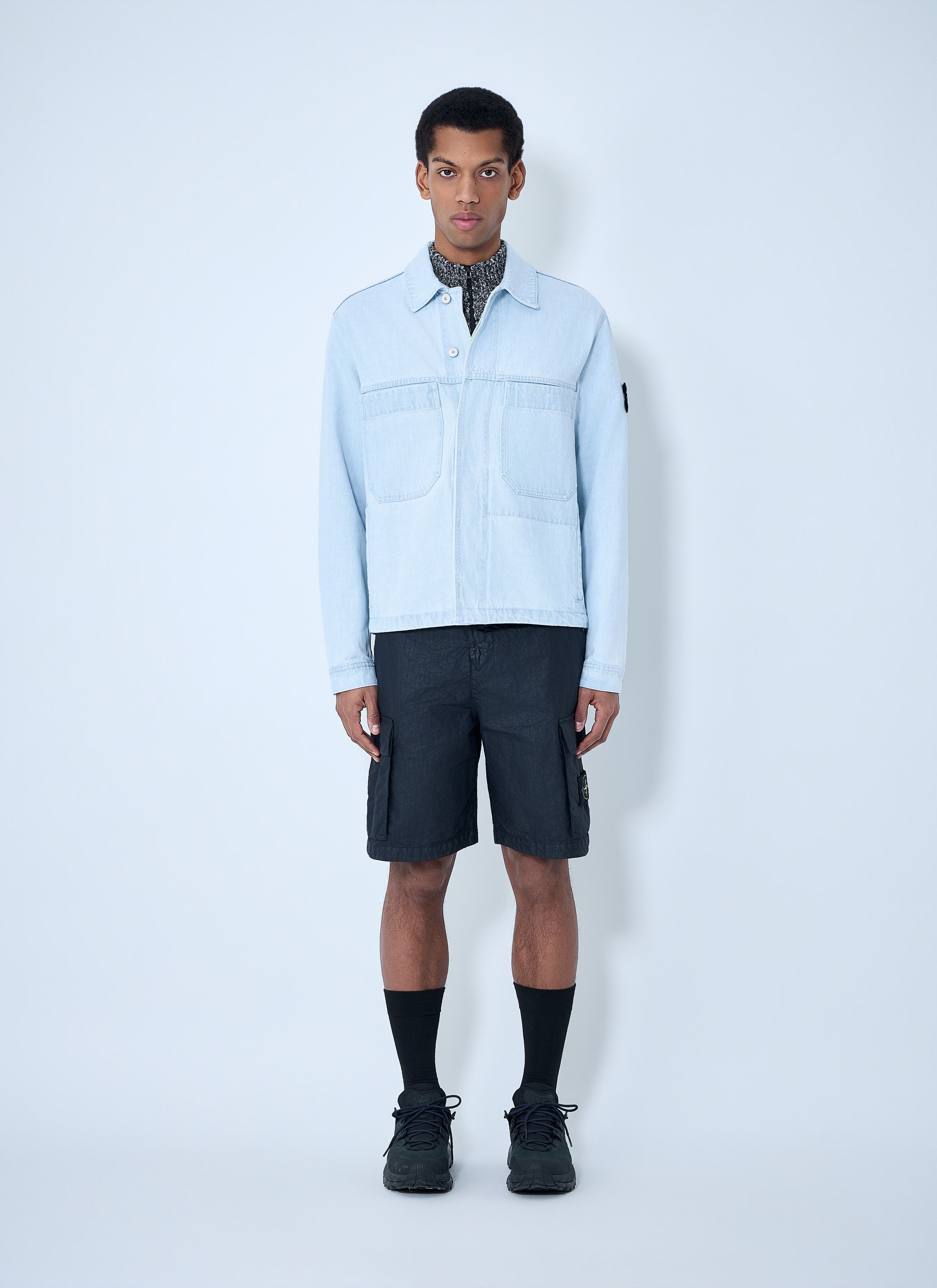 Stone Island Denim Biker Jacket Size US M / EU 48-50 / 2 - 2 Thumbnail
