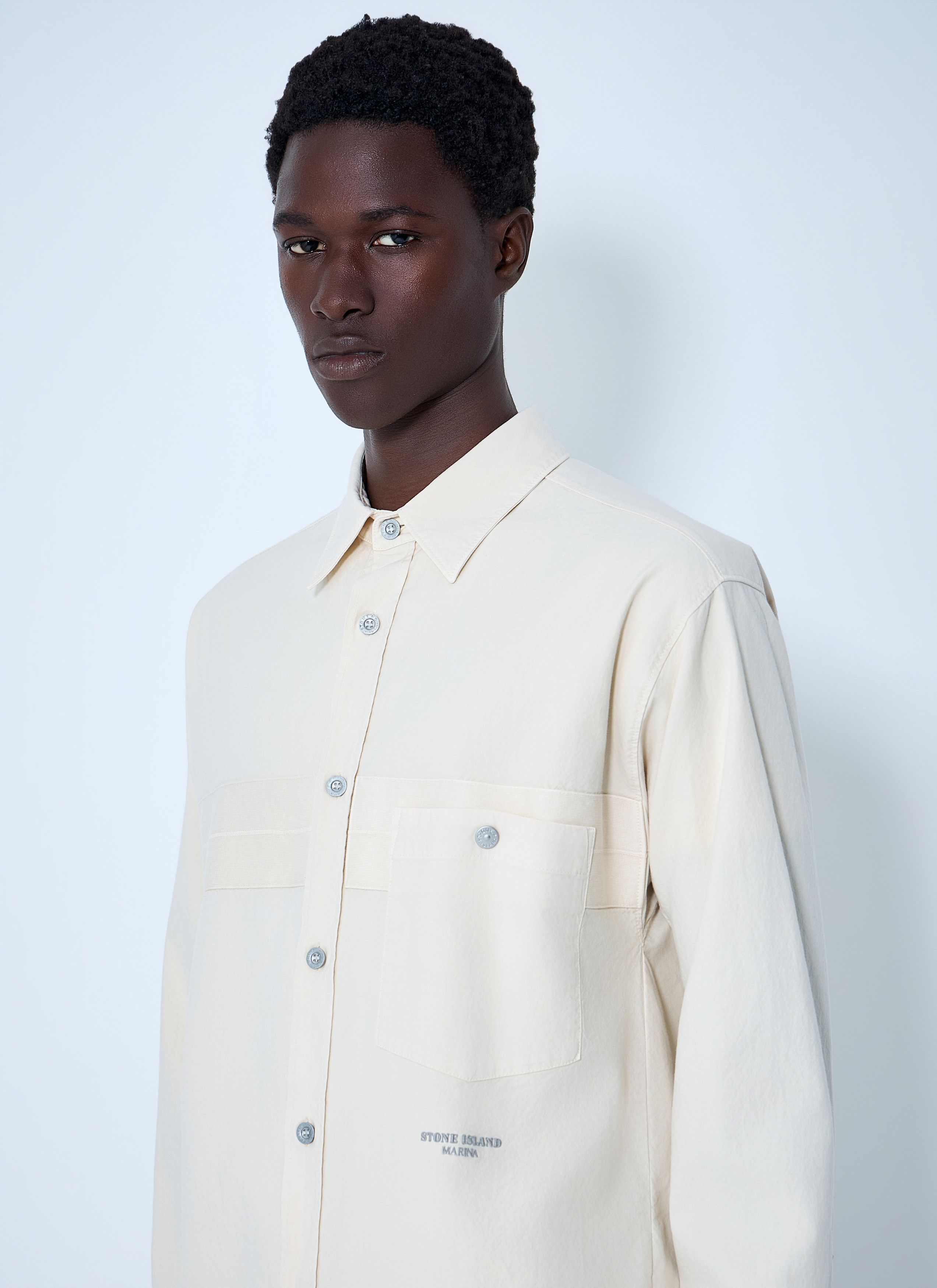 Stone Island Long Sleeve Cotton Button-Down Shirt Size US S / EU 44-46 / 1 - 5 Thumbnail