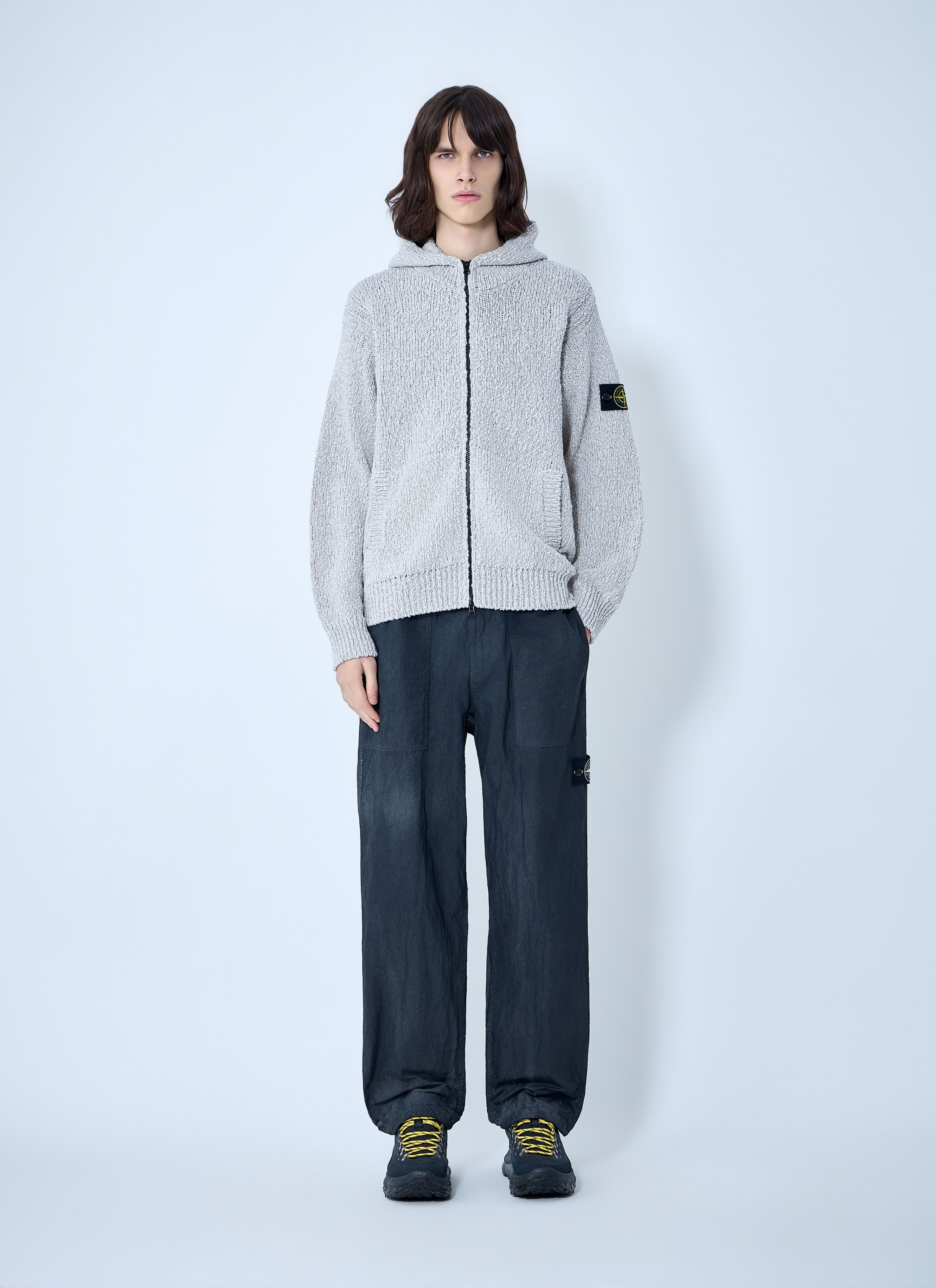 Stone Island Zip-Up Knit Hoodie Size US L / EU 52-54 / 3 - 2 Thumbnail