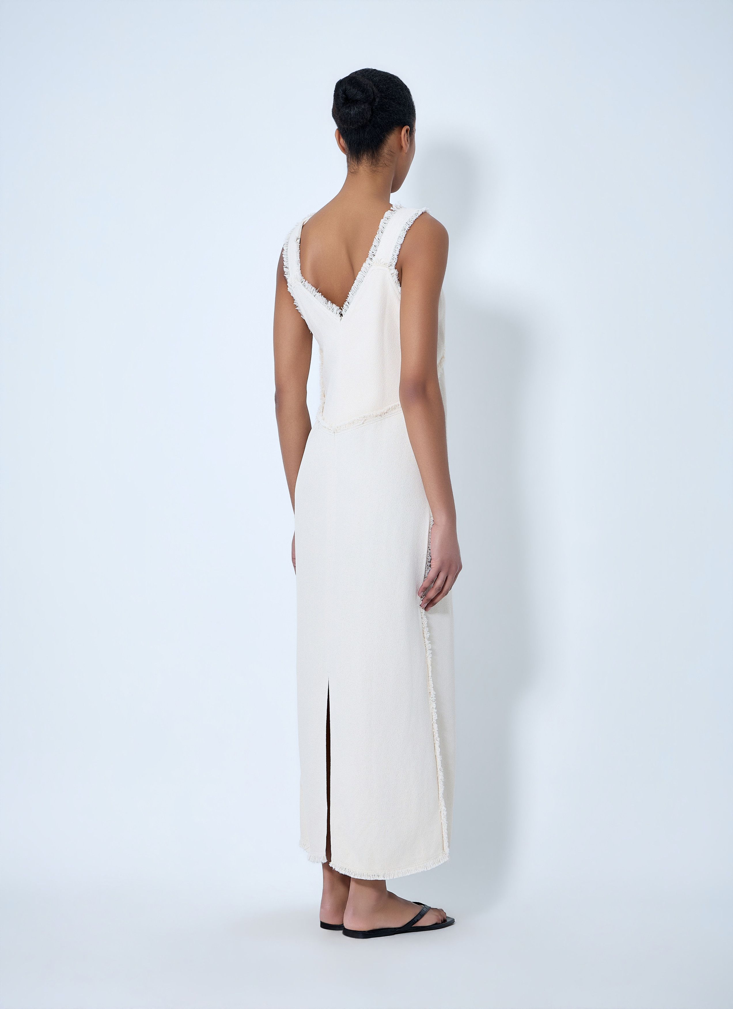 Toteme Bouclé Maxi Dress with Frayed Edges Size M / US 6-8 / IT 42-44 - 4 Thumbnail