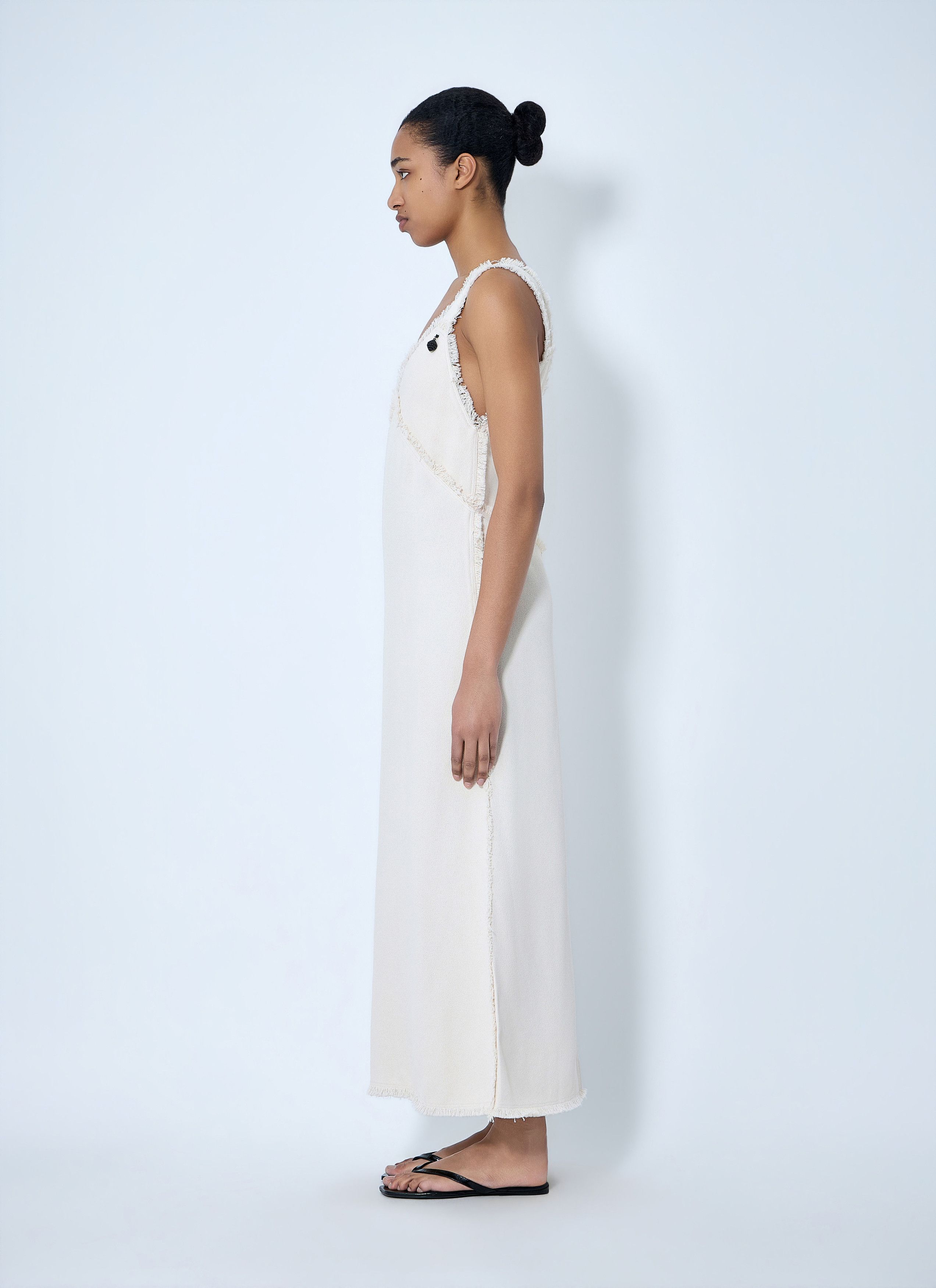 Toteme Bouclé Maxi Dress with Frayed Edges Size M / US 6-8 / IT 42-44 - 3 Thumbnail