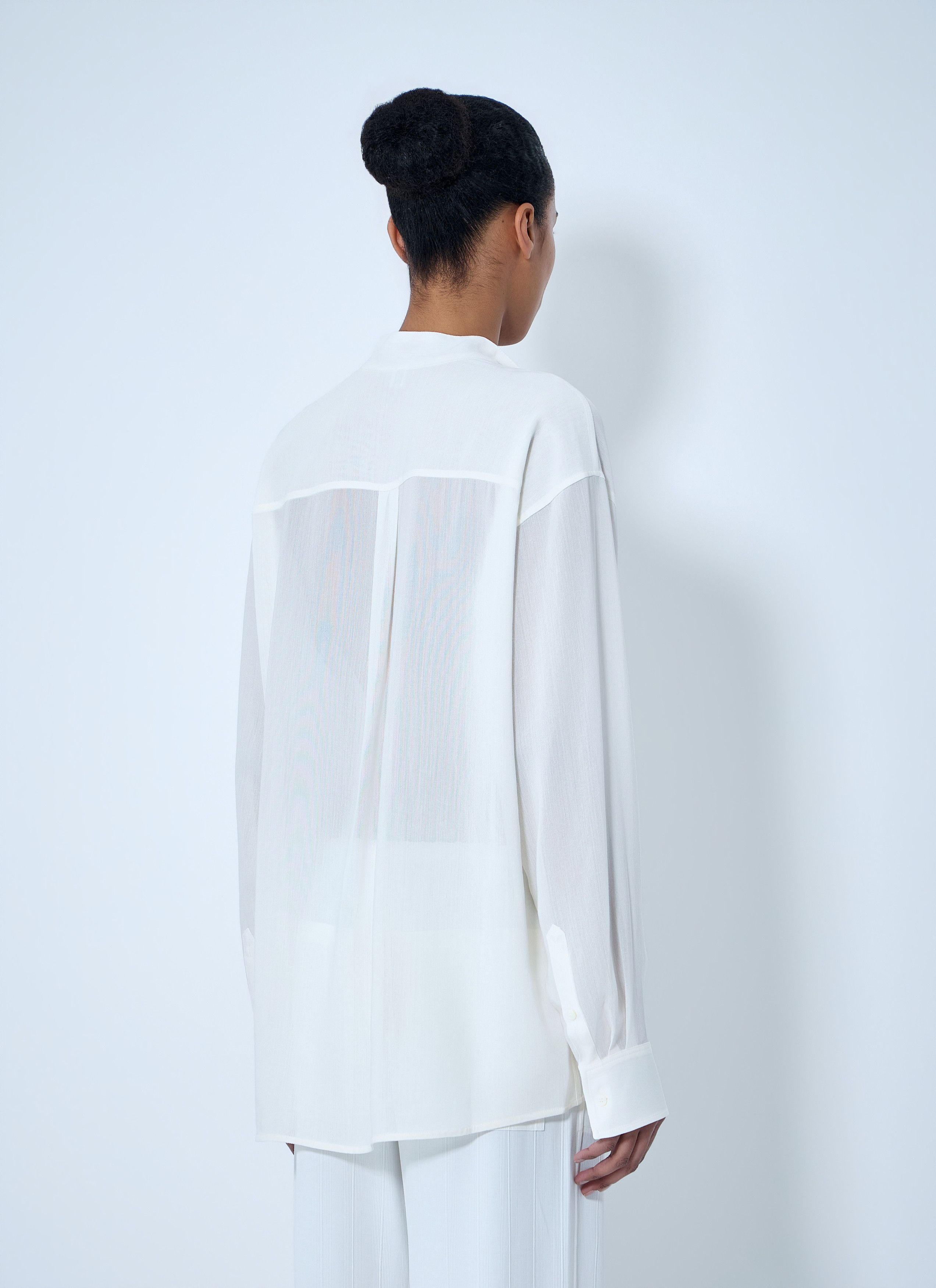 Toteme Sheer Silk Blouse Size S / US 4 / IT 40 - 4 Thumbnail