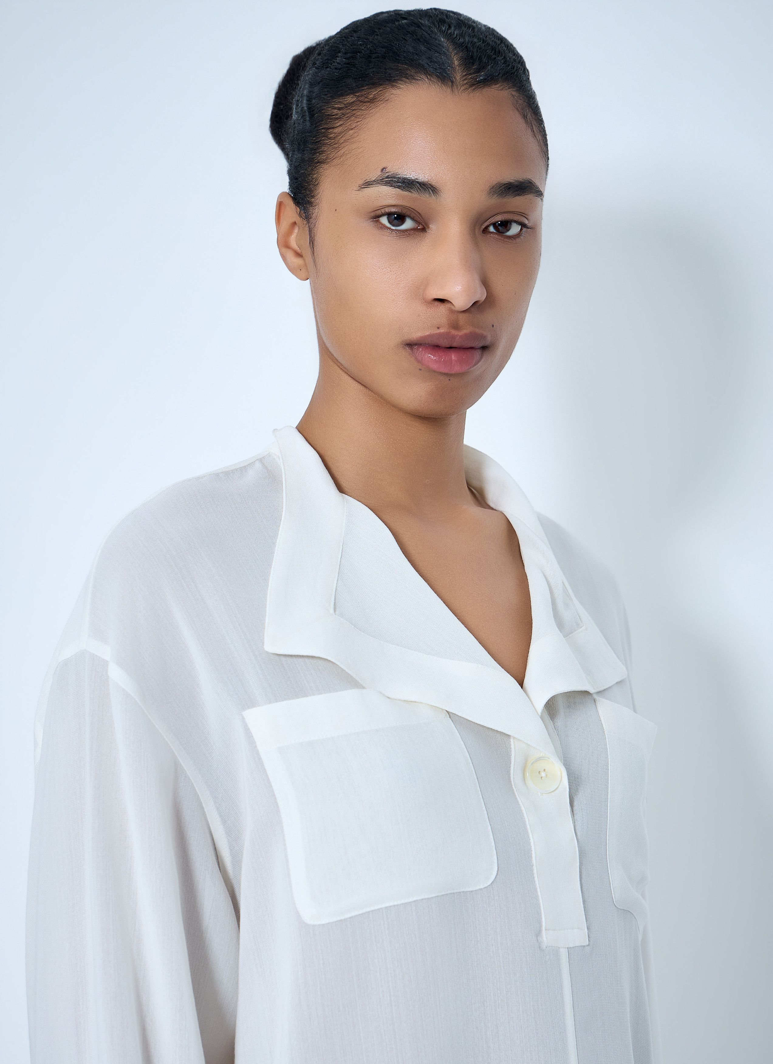 Toteme Sheer Silk Blouse Size M / US 6-8 / IT 42-44 - 5 Thumbnail
