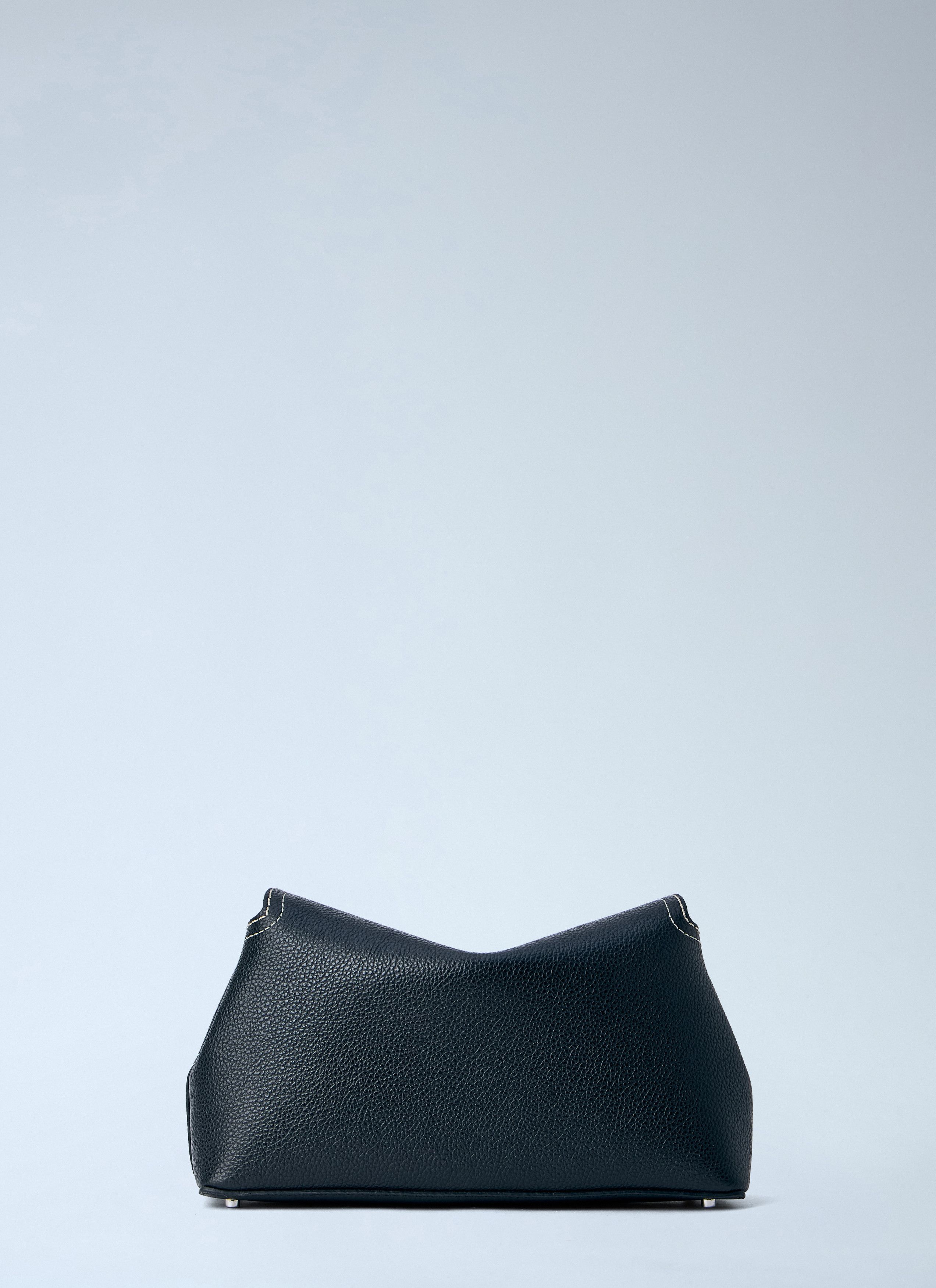 Toteme T-Lock Grained-Leather Clutch Bag Size ONE SIZE - 3 Thumbnail