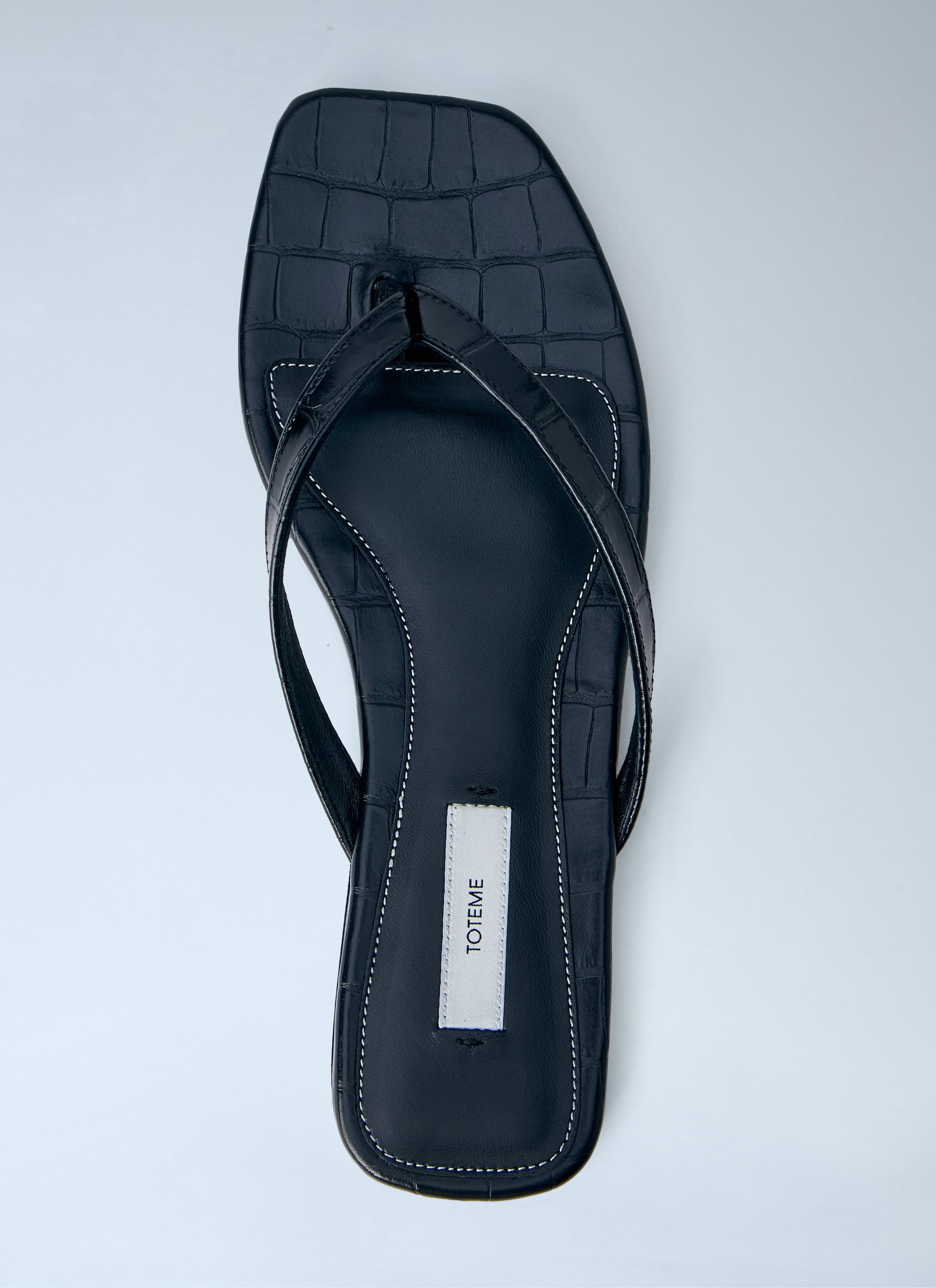 Toteme Leather Flip Flops Size US 7 / IT 37 - 6 Thumbnail