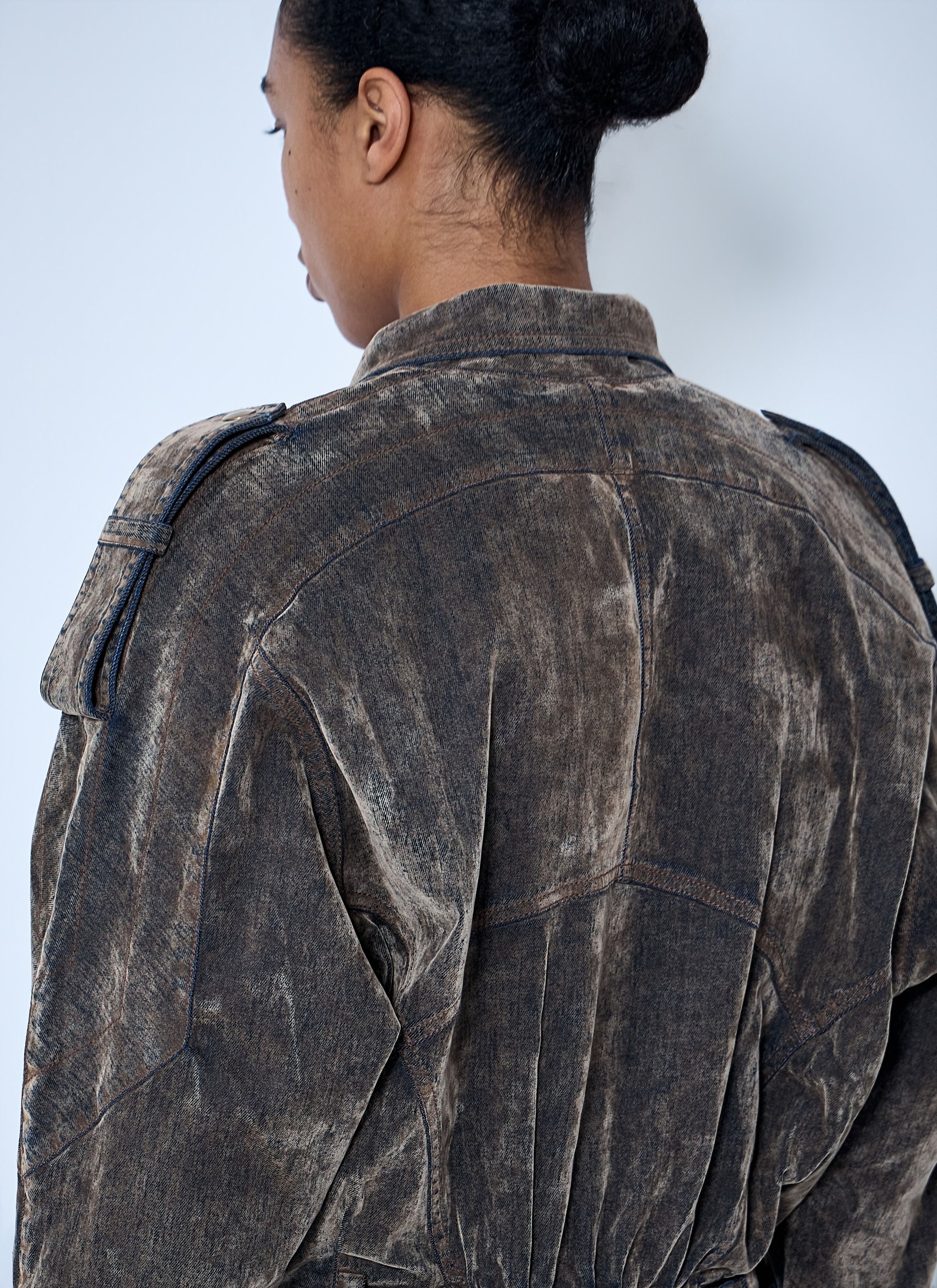 Vaquera Flocked Denim Jacket Size M / US 6-8 / IT 42-44 - 6 Thumbnail