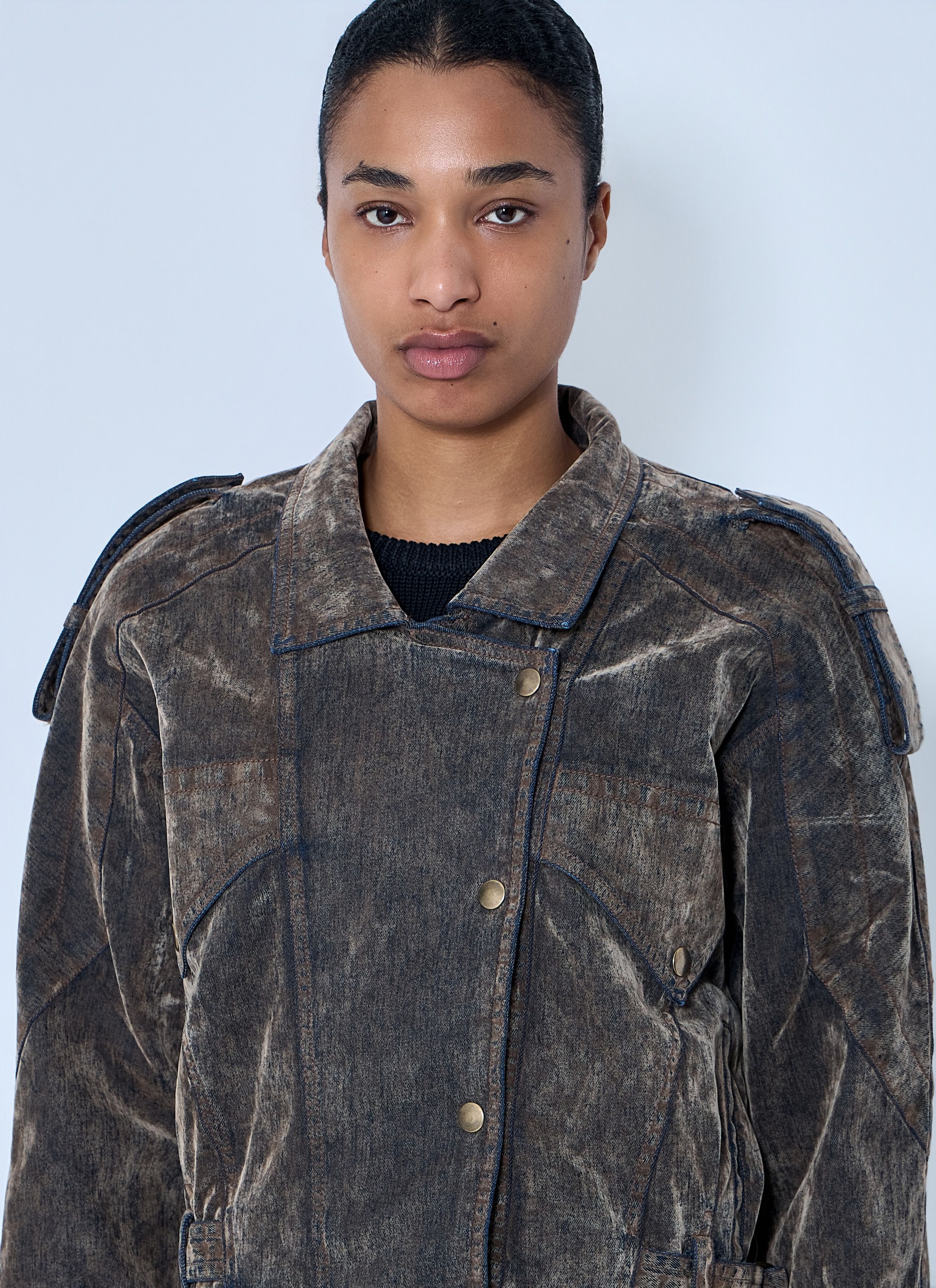 Vaquera Flocked Denim Jacket Size S / US 4 / IT 40 - 5 Thumbnail