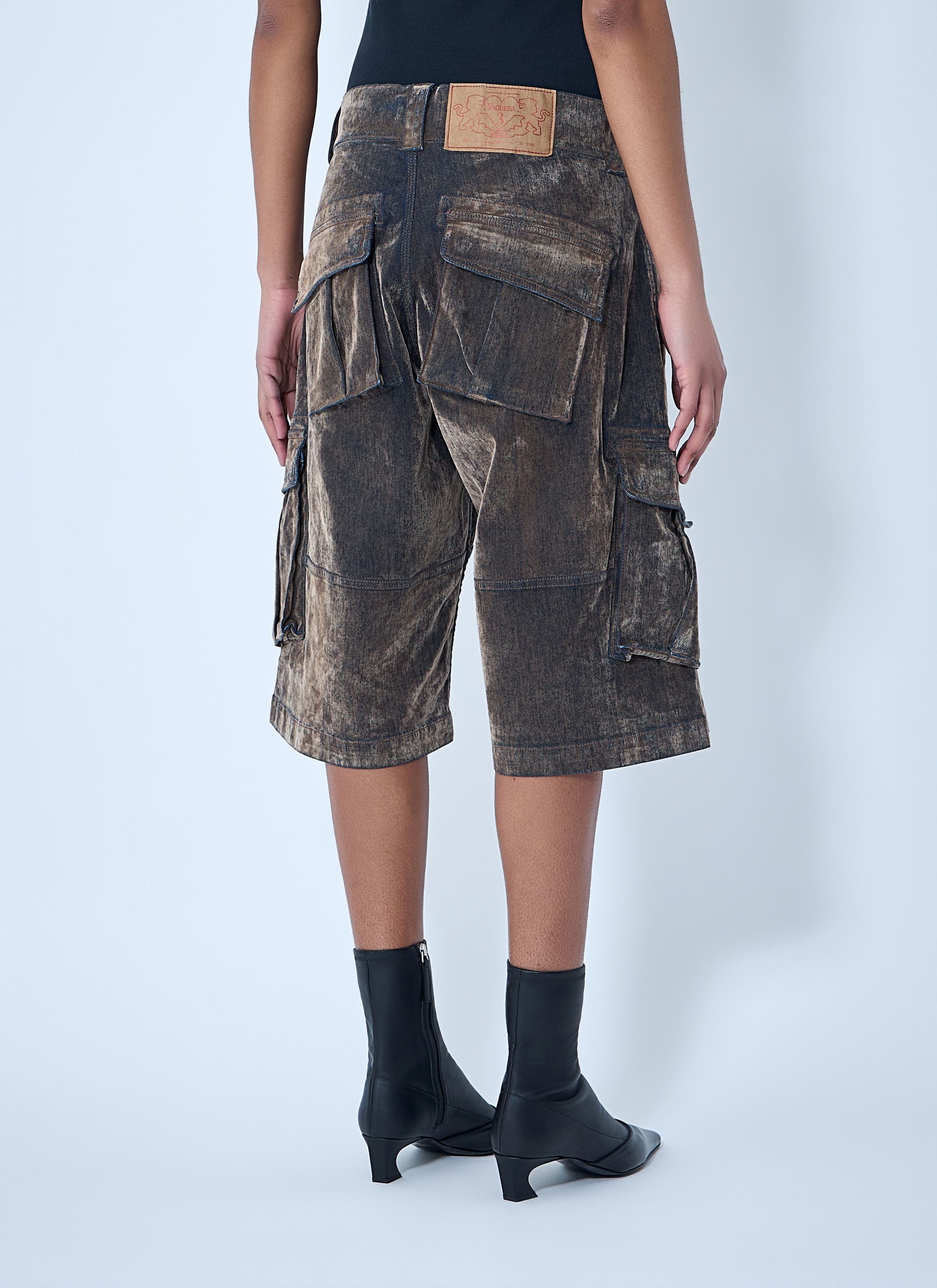 Vaquera Denim Cargo Shorts Size 30" / US 8 / IT 44 - 4 Thumbnail